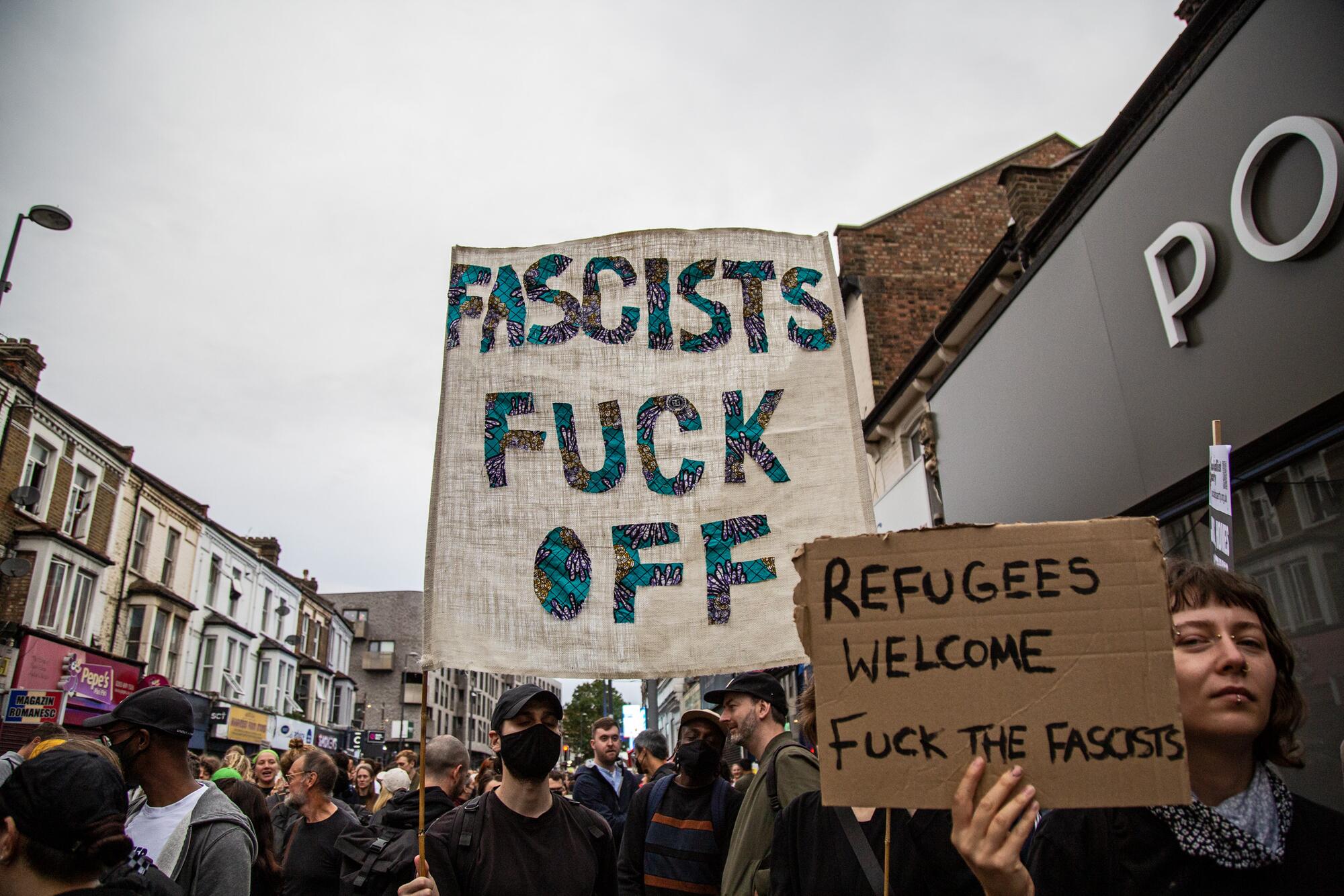 Manifestación antirracista Londres 07-08-24 - 17