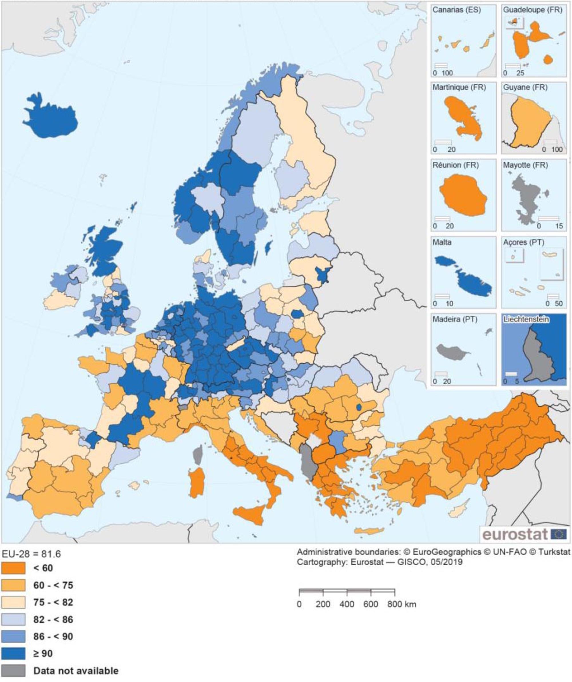 Eurostat Jóvenes graduados en paro