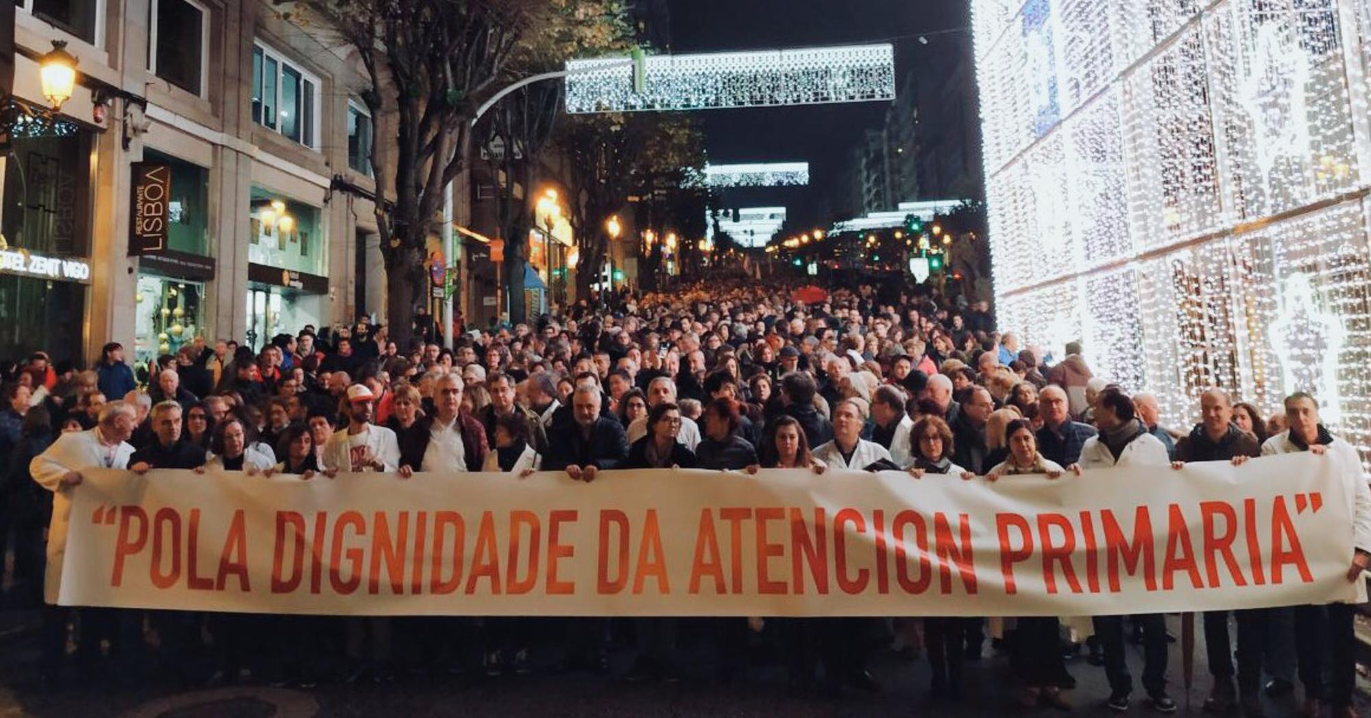 Manifestación Sanidade Vigo en decembro 2018