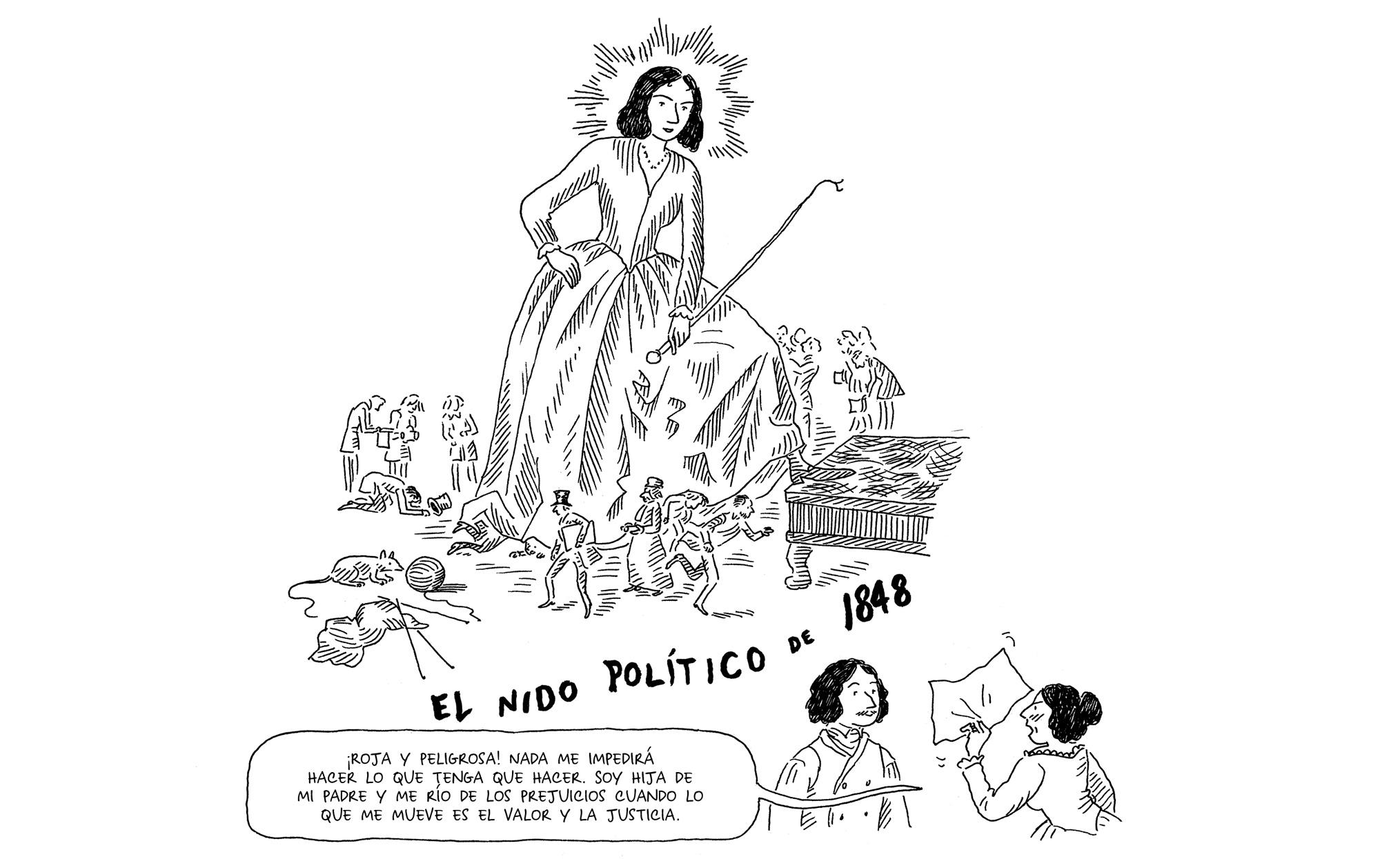 Viñeta del cómic ‘George Sand, hija del siglo’, de Séverine Vidal y Kim Consigny