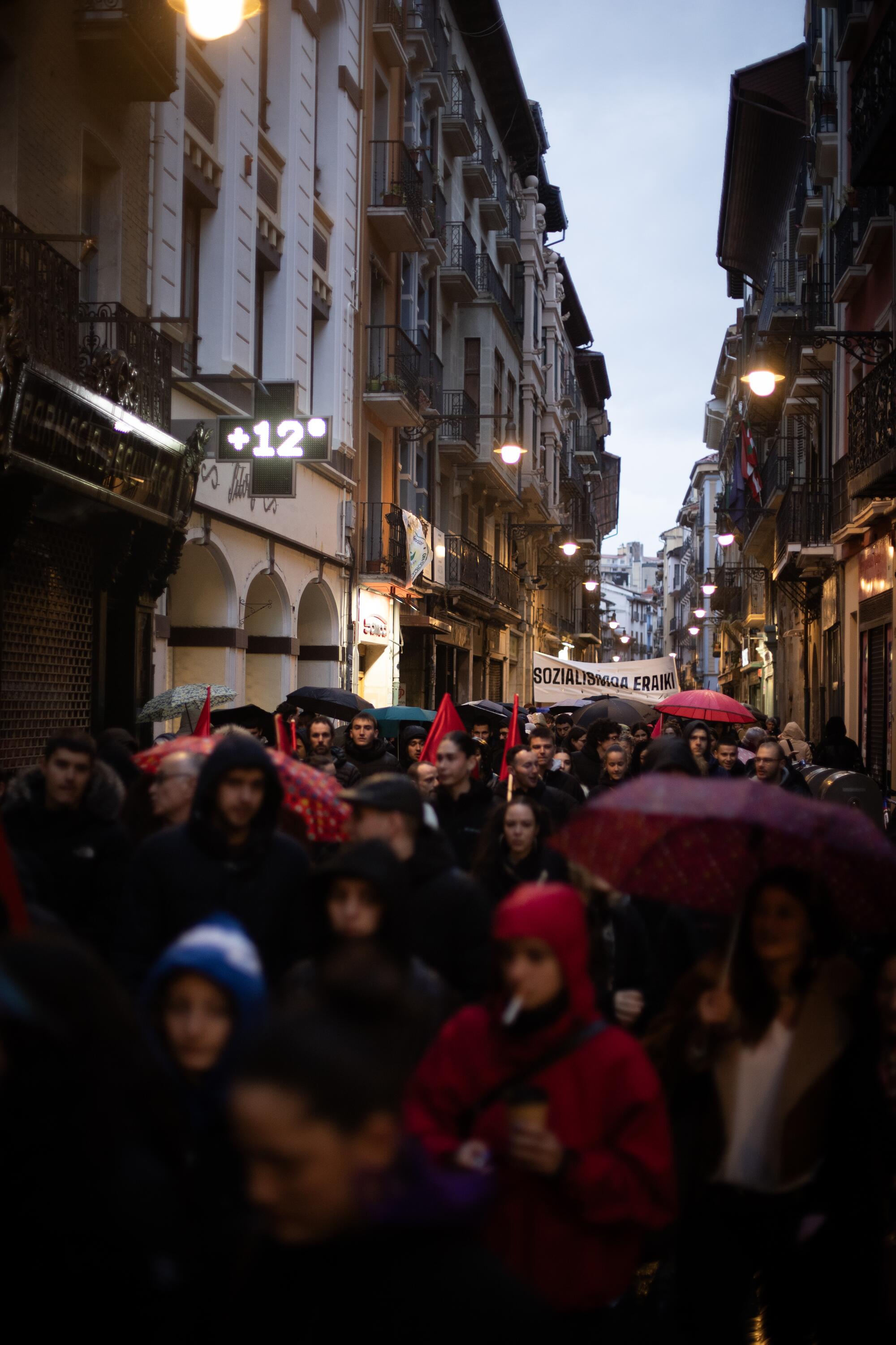 Iruñeko kaleetan Itaiaren manifestazioa.