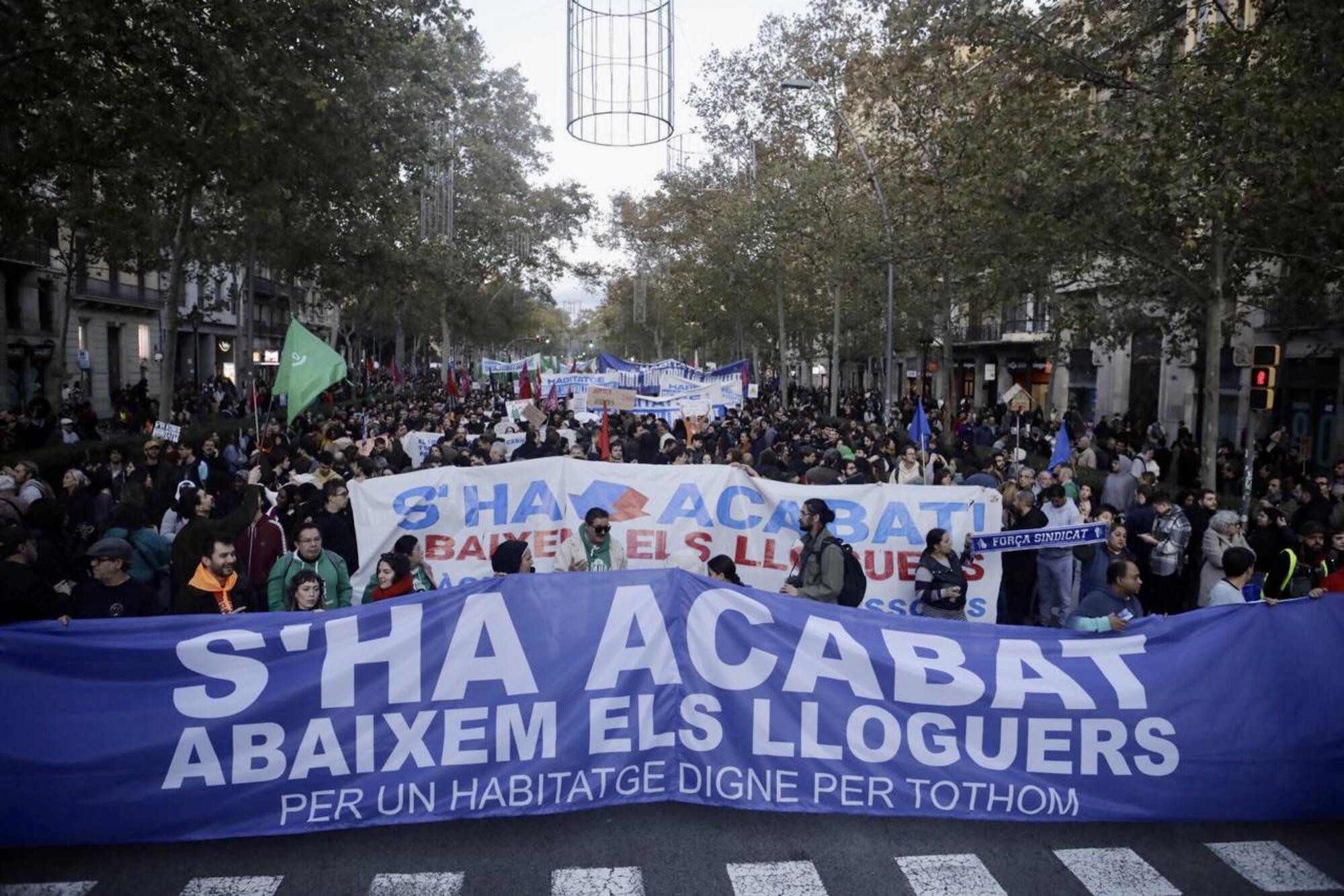 Manifestación vivienda Barcelona 23N