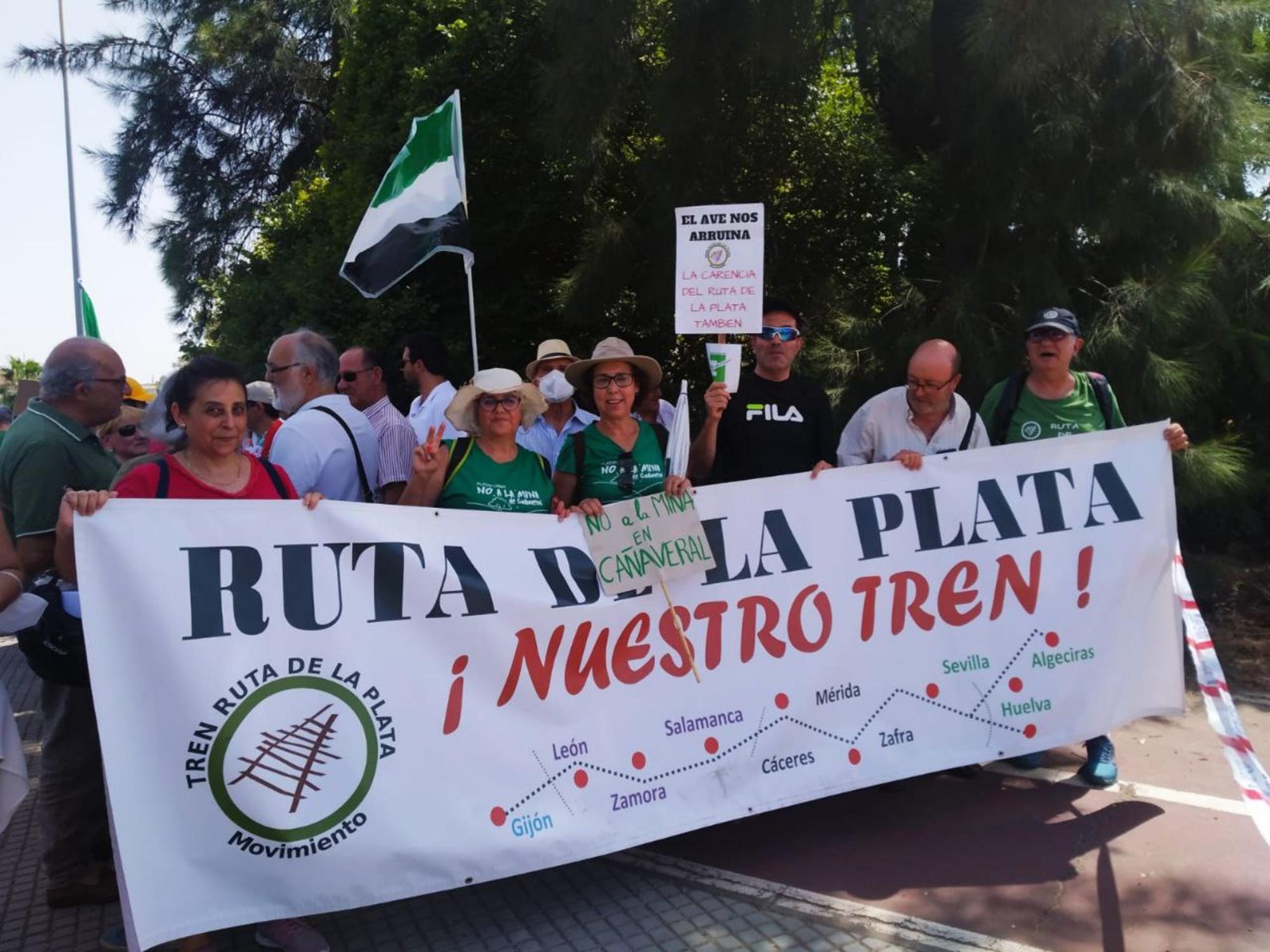 Manifestación del Movimiento Tren Ruta de la Plata