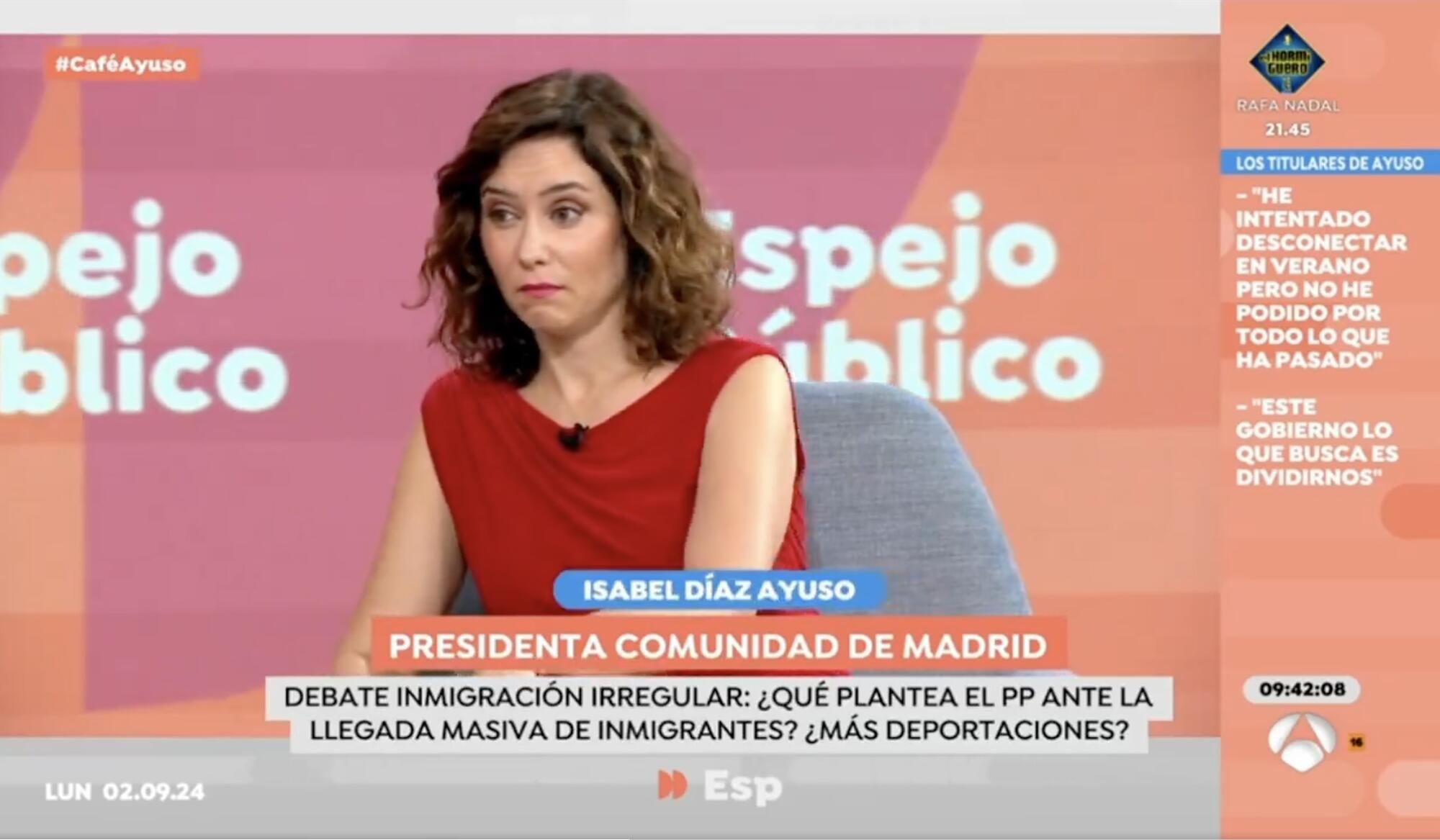 Ayuso Antena 3 Migracion