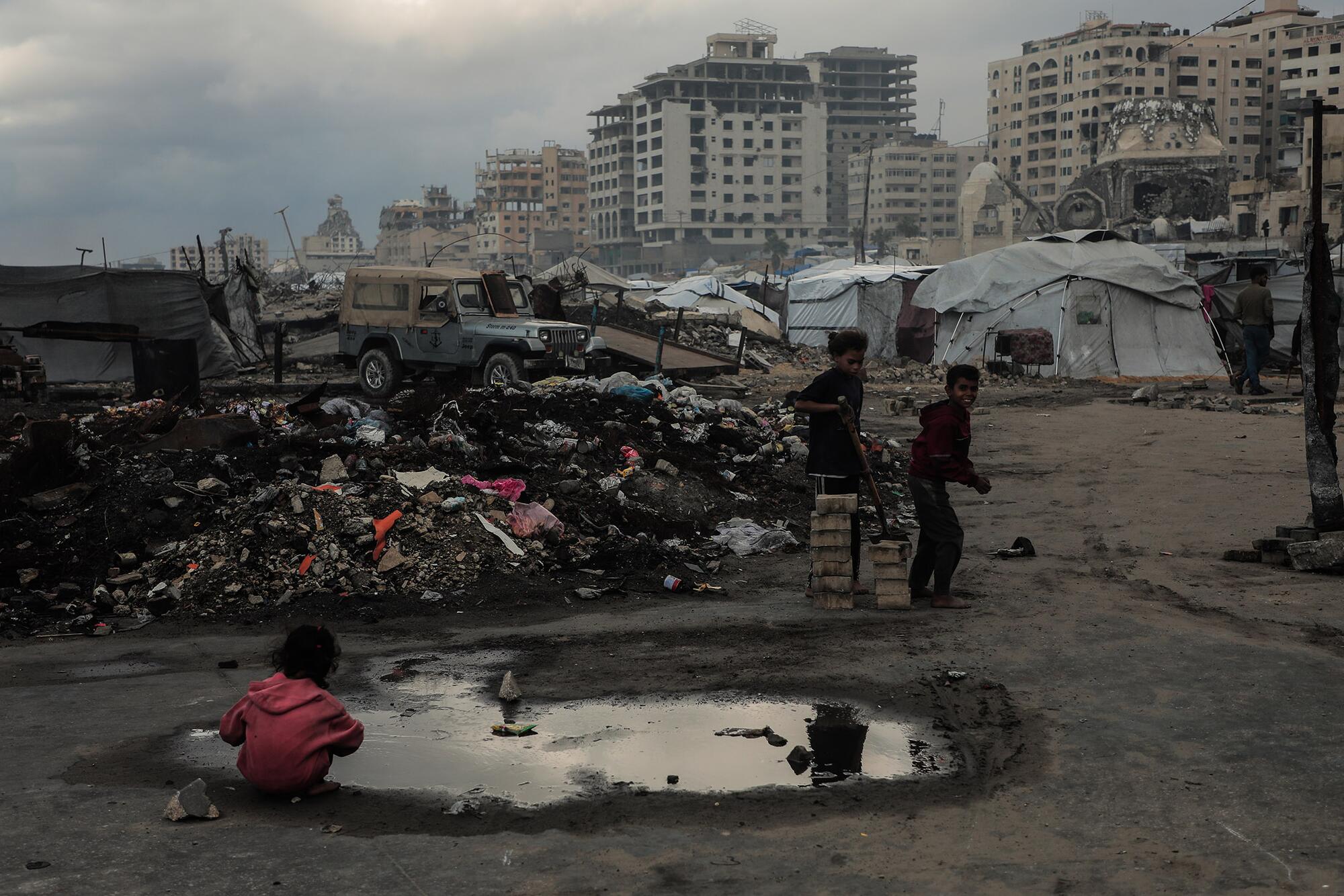 Invierno en Gaza inundaciones  - 1