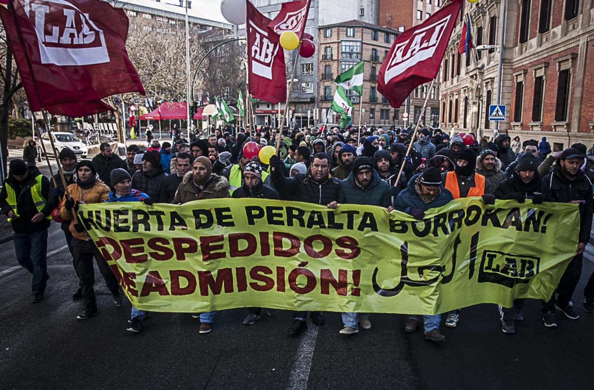 Manifestación huelga Huerta de Peralta