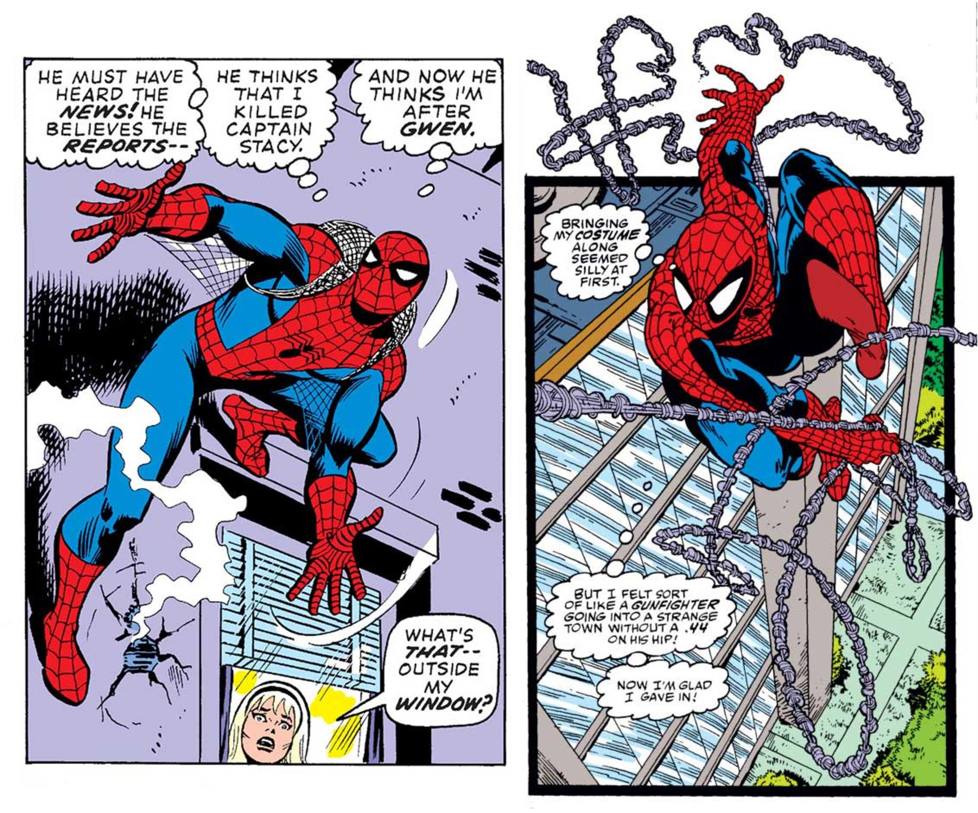 Spider-Man según John Romita Sr. (1971) y Spider-Man según Todd McFarlane (1988)