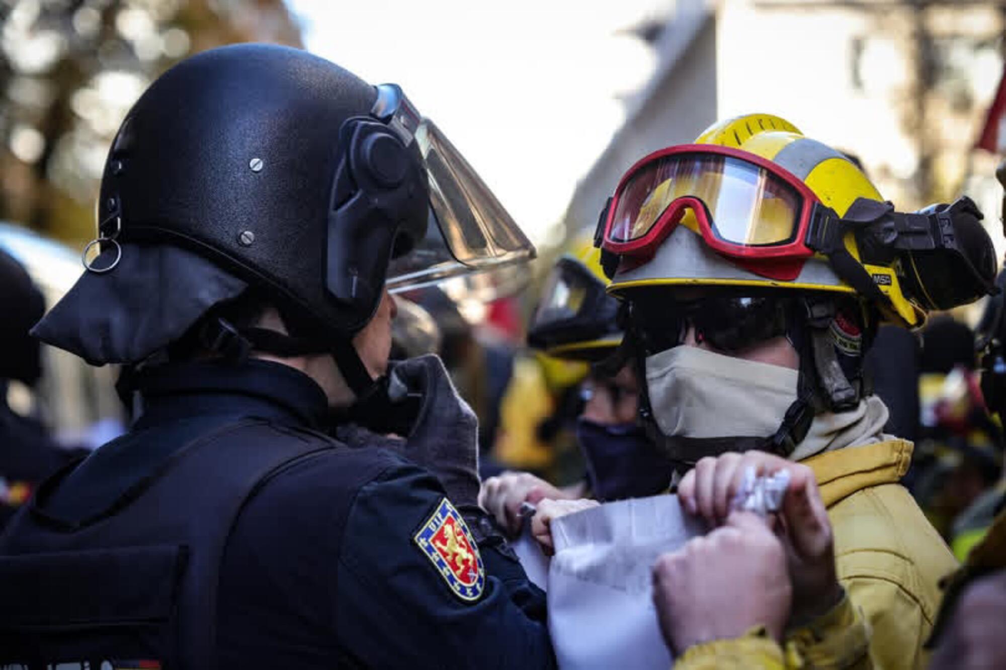 Protesta bomberos forestales tragsa