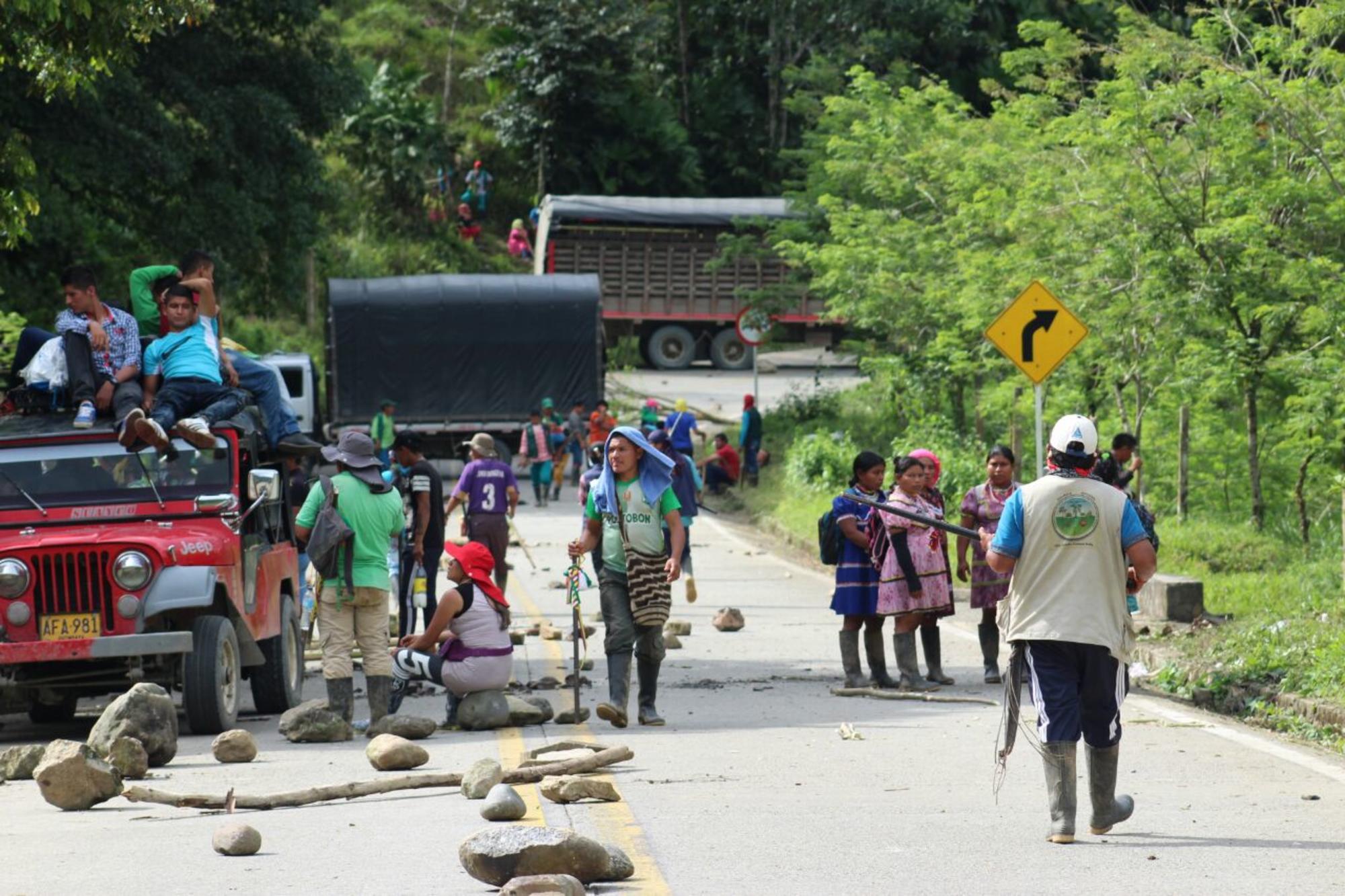 Protestas indígenas en el departamento de Risaralda.