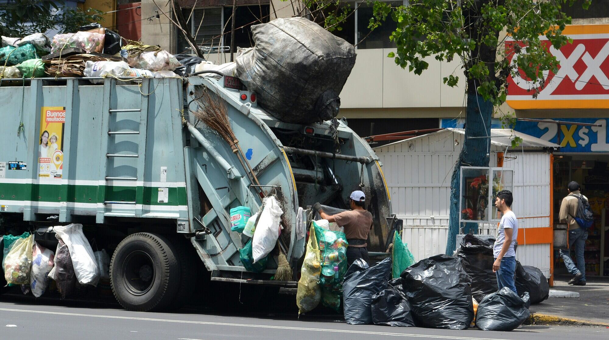 Camión de basura en Ciudad de México