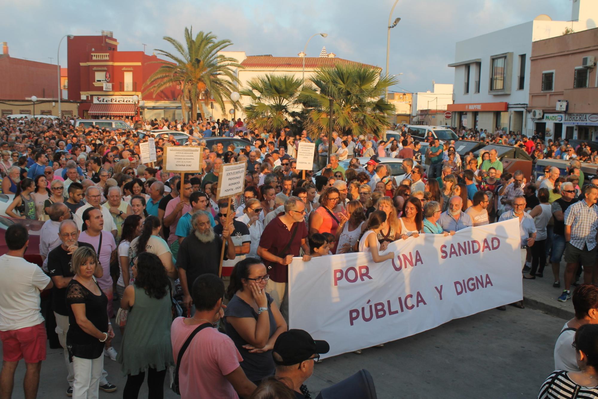 Manifestación sanidad pública Línea de la Concepción