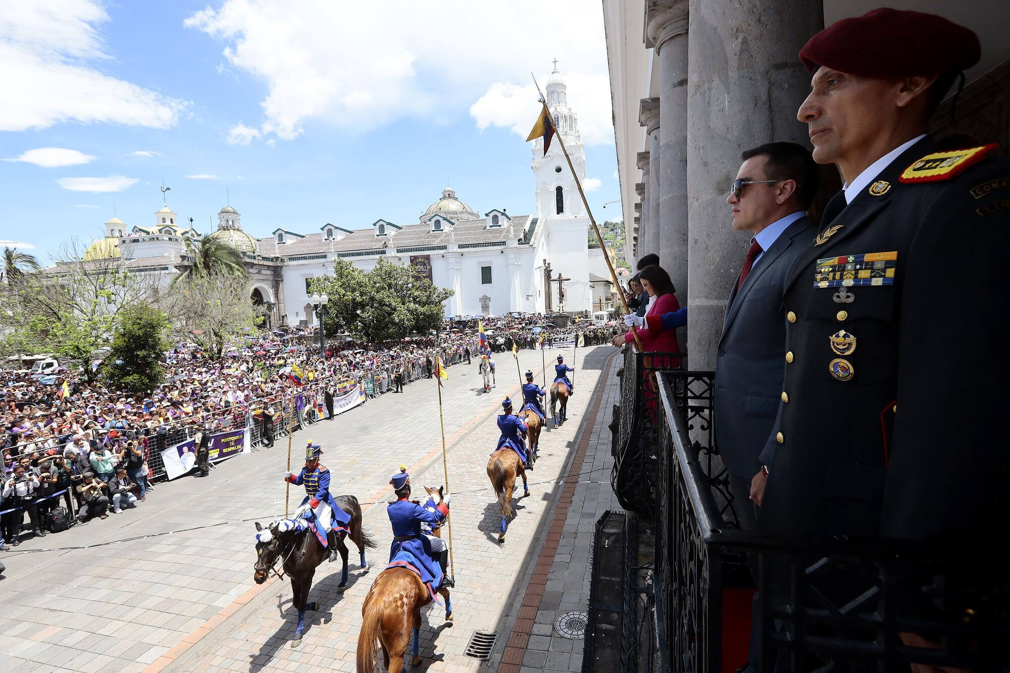 Daniel Noboa en el palacio de Carondelet (Quito), 15 de abril de 2025.