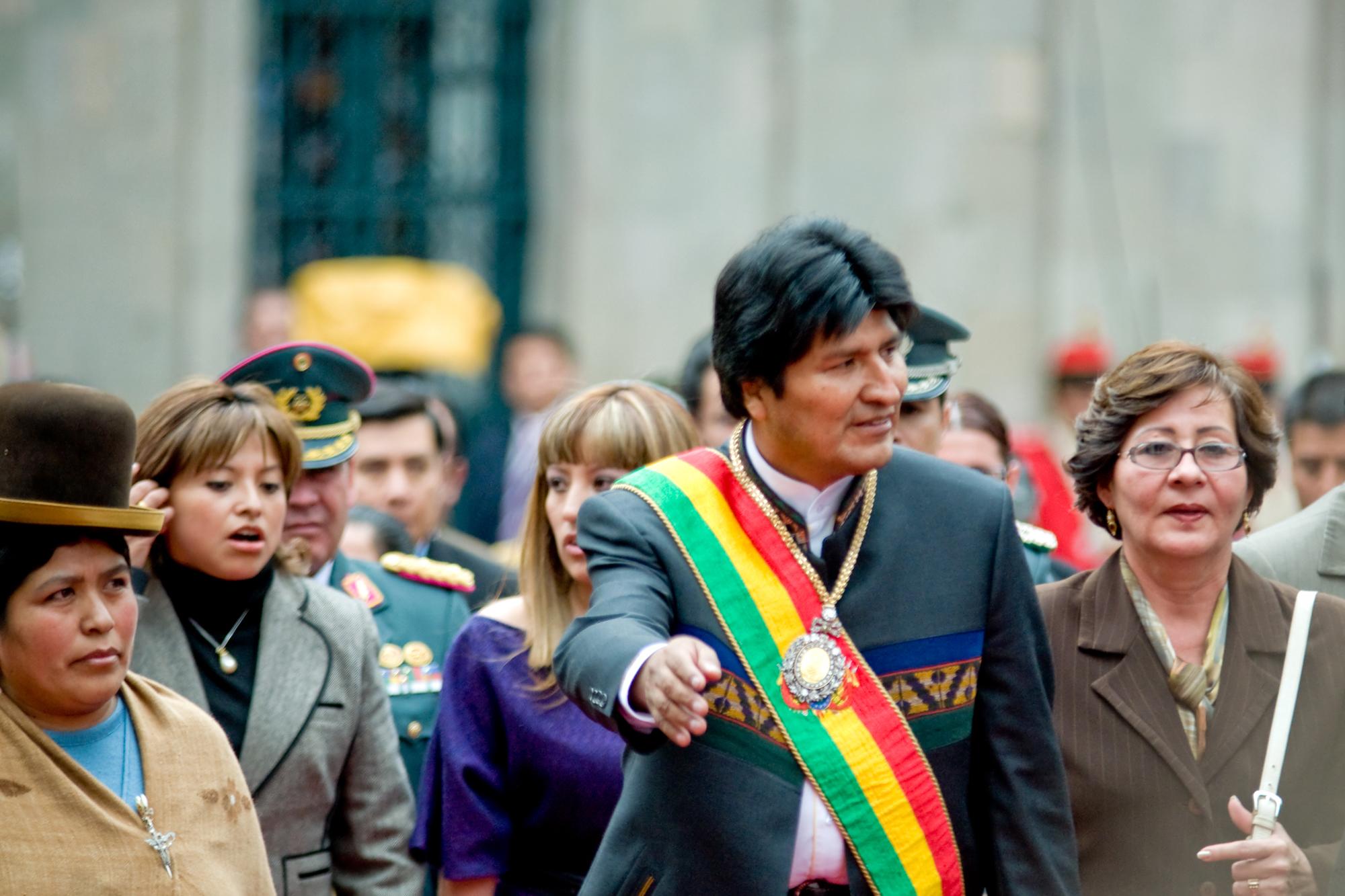 El presidente Evo Morales en sus primeros años de gobierno.