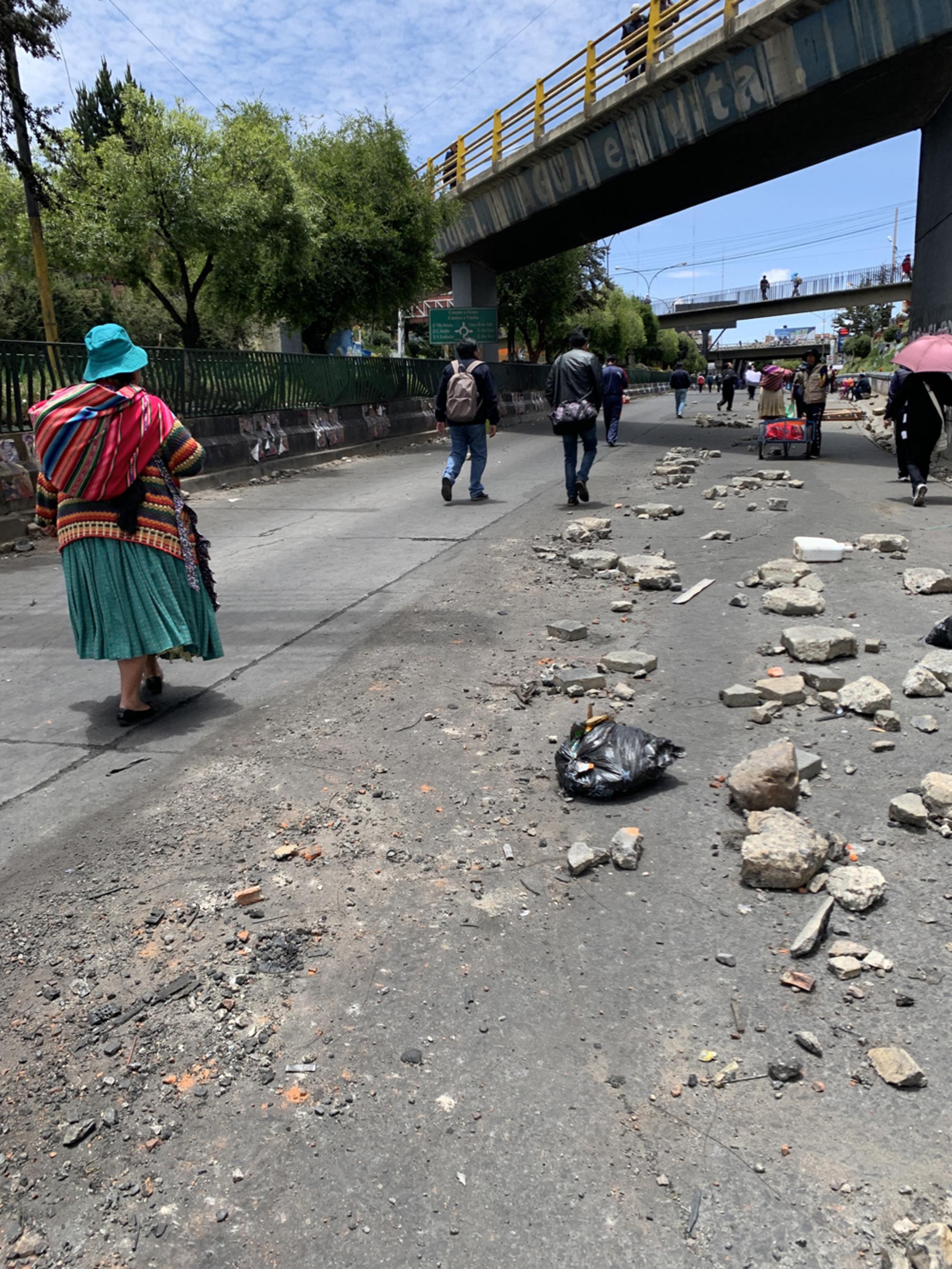 El Alto en plena protesta contra el gobierno de facto de Jeanine Áñez.