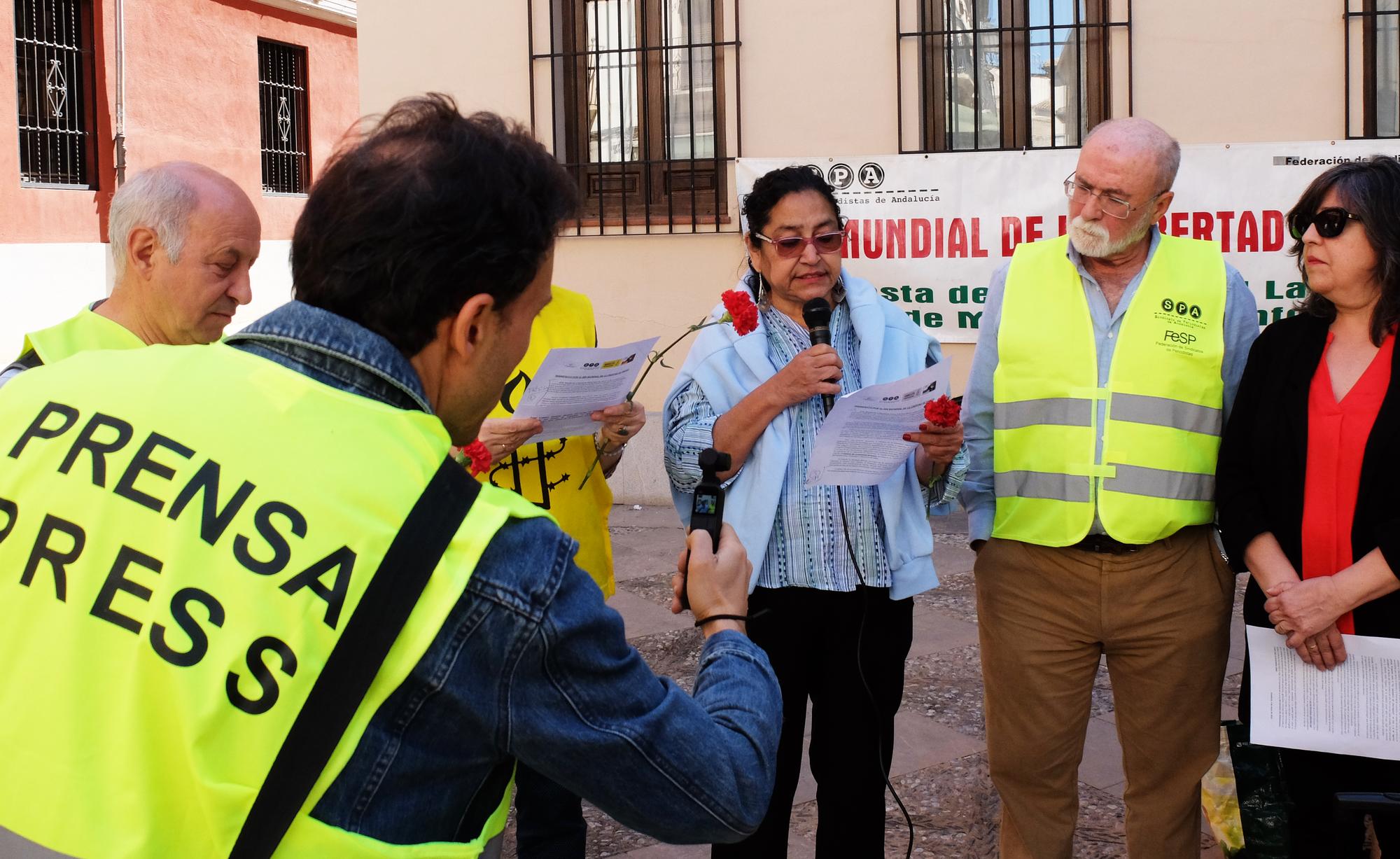 Patricia Orozco en el Día Mundial de la Libertad de Prensa en Granada