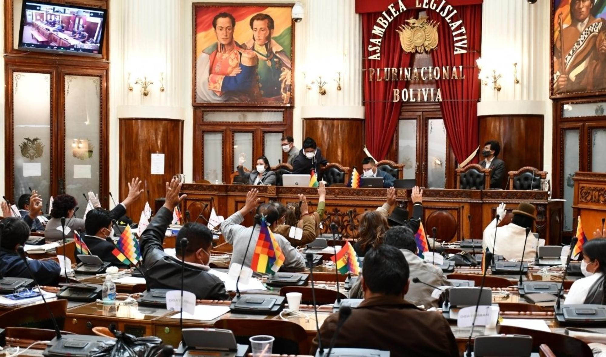 Asamblea Legislativa Plurinacional de Bolivia durante la crisis del covid-19.