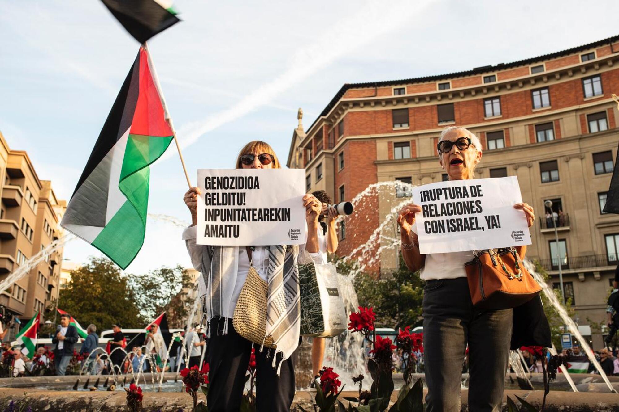 Florilla gaza Iruña manifestación palestina