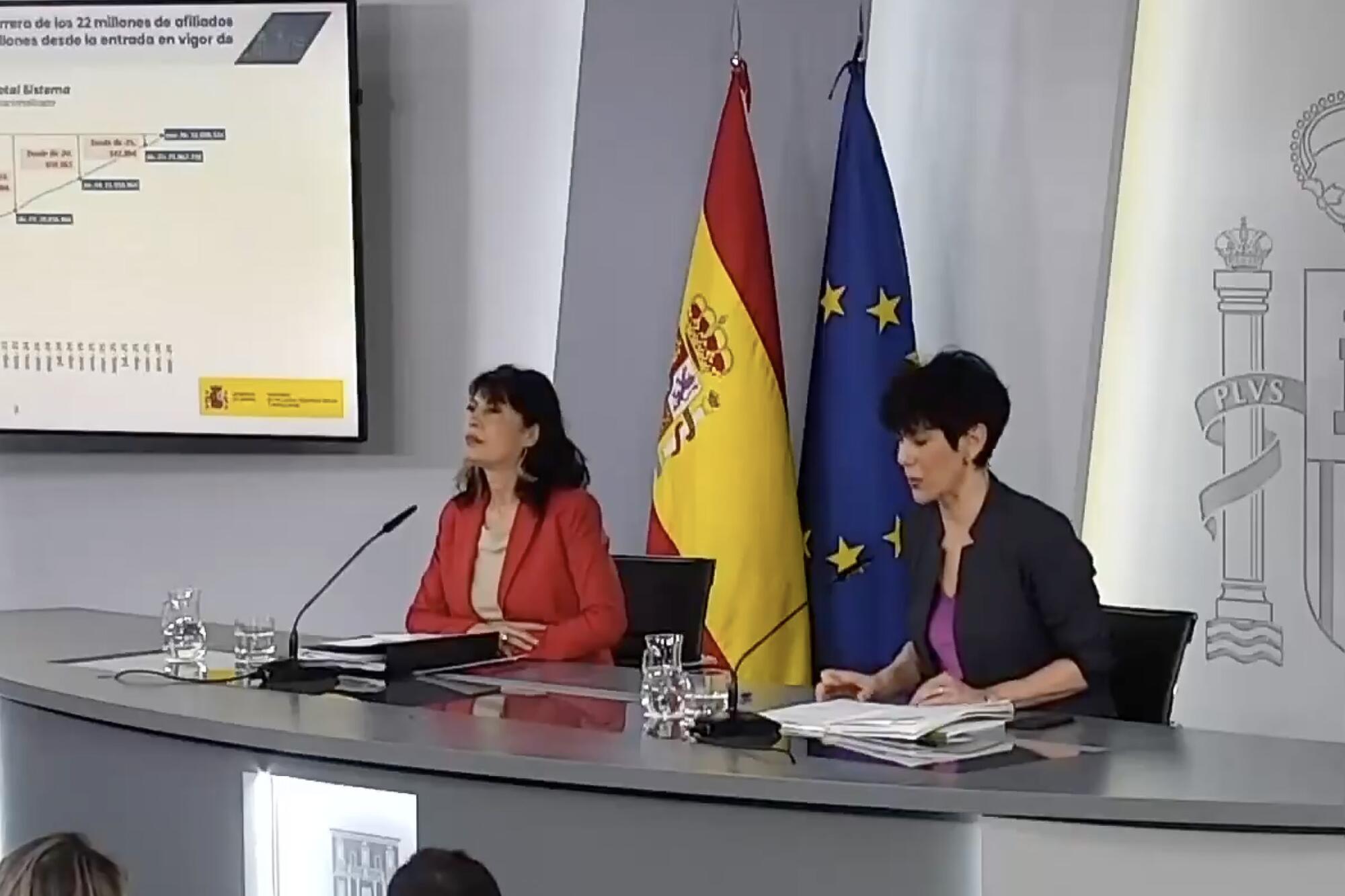 Rueda de prensa de Ana Redondo y Elma Saiz 