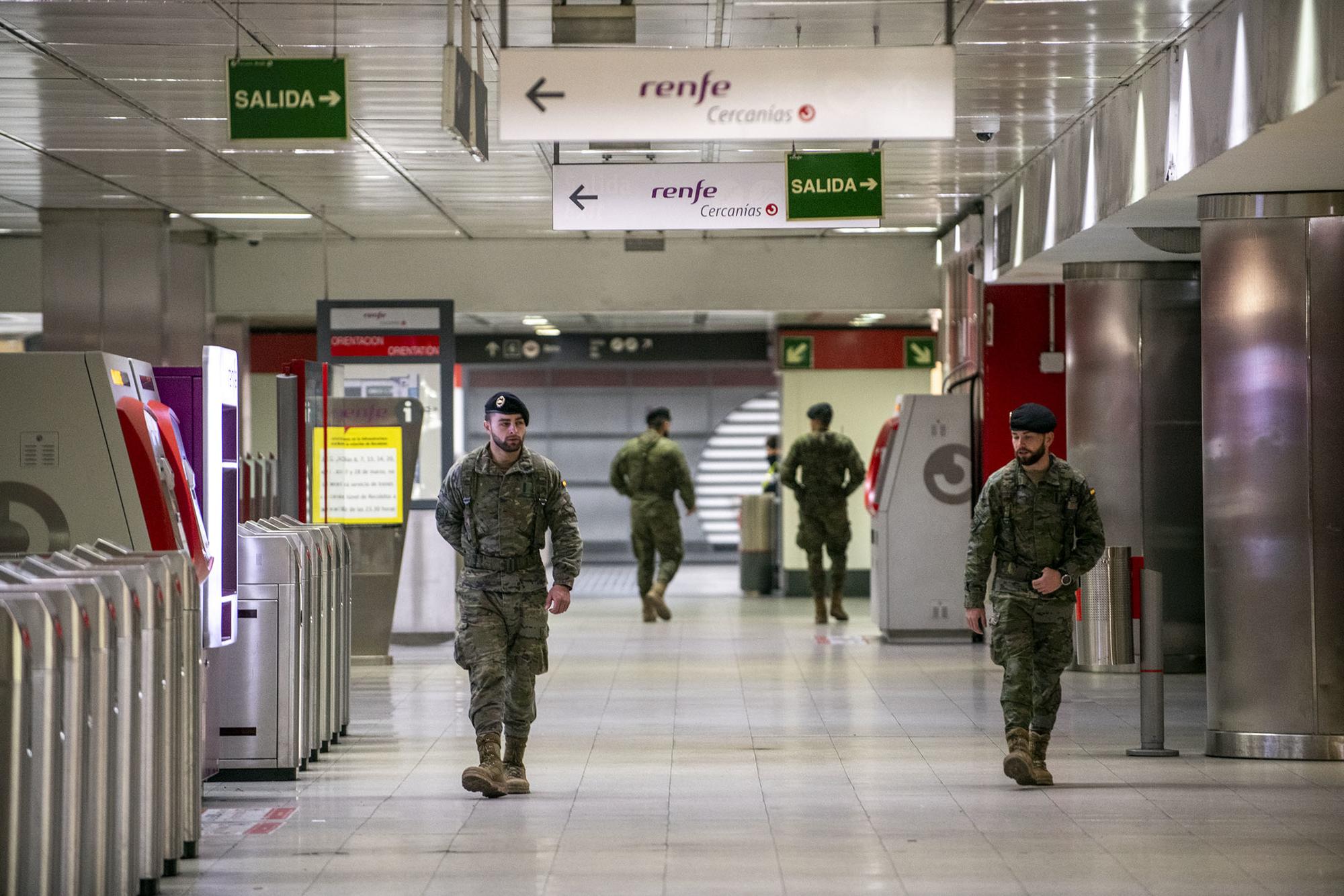 Estación de Cercanias de Nuevos Ministerios Coronavirus