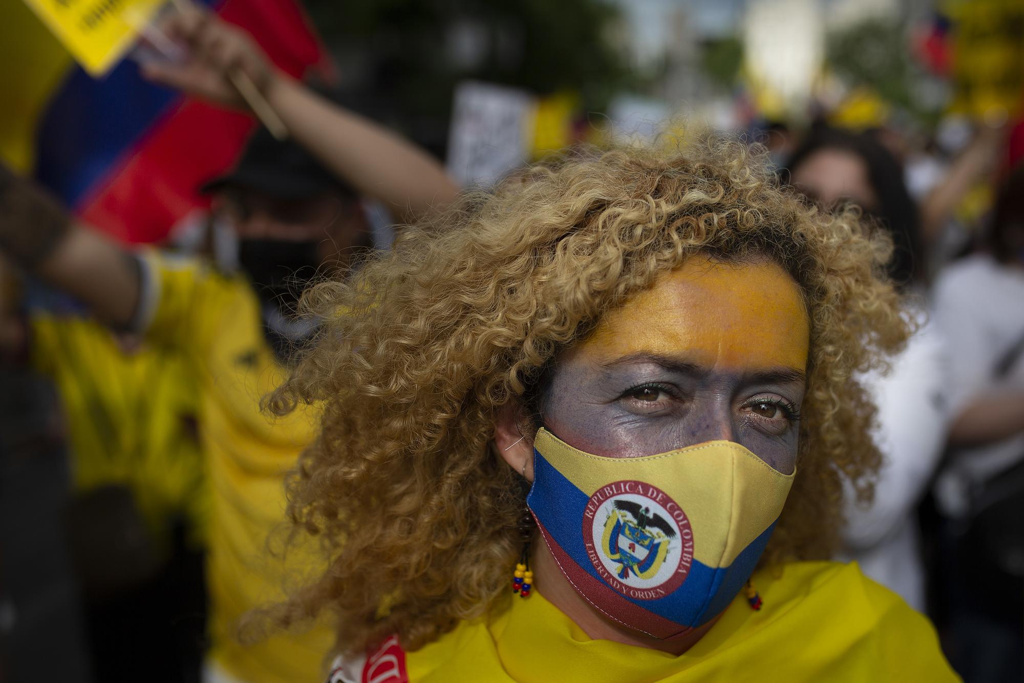 Manifestación por Colombia en Madrid 2
