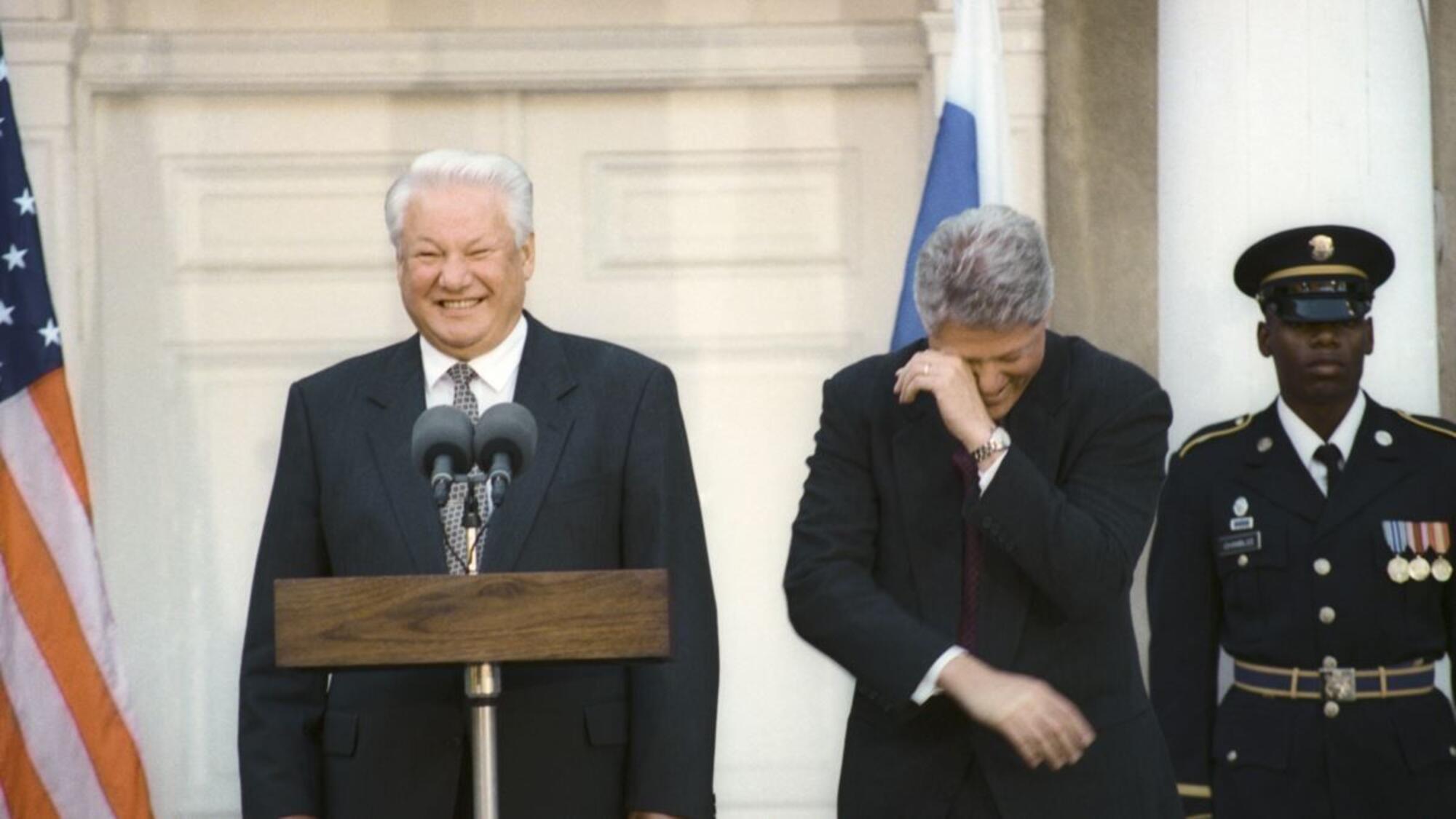 Borís Yeltsin y Bill Clinton en 1995