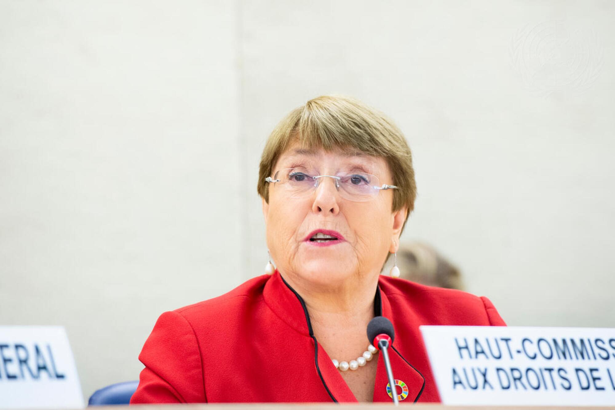 Michelle Bachelet en la ONU. Foto: UN/Violaine Martin