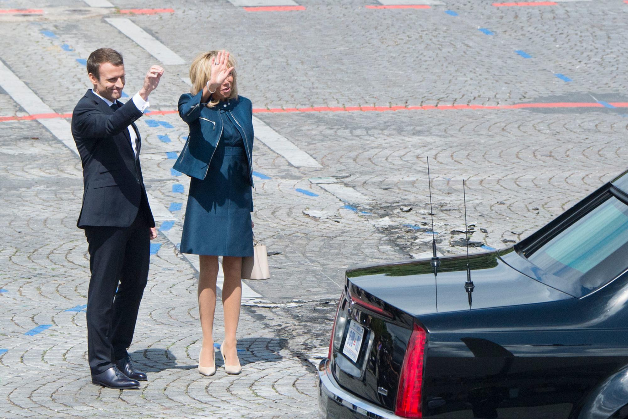 Emmanuel Macron y Brigitte Macron