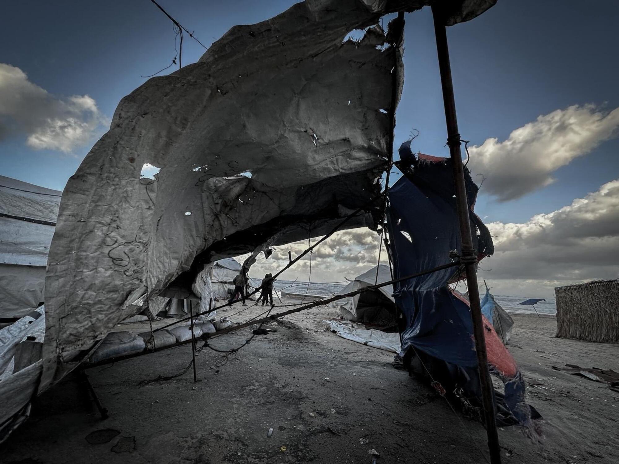 Inundaciones tienda Gaza