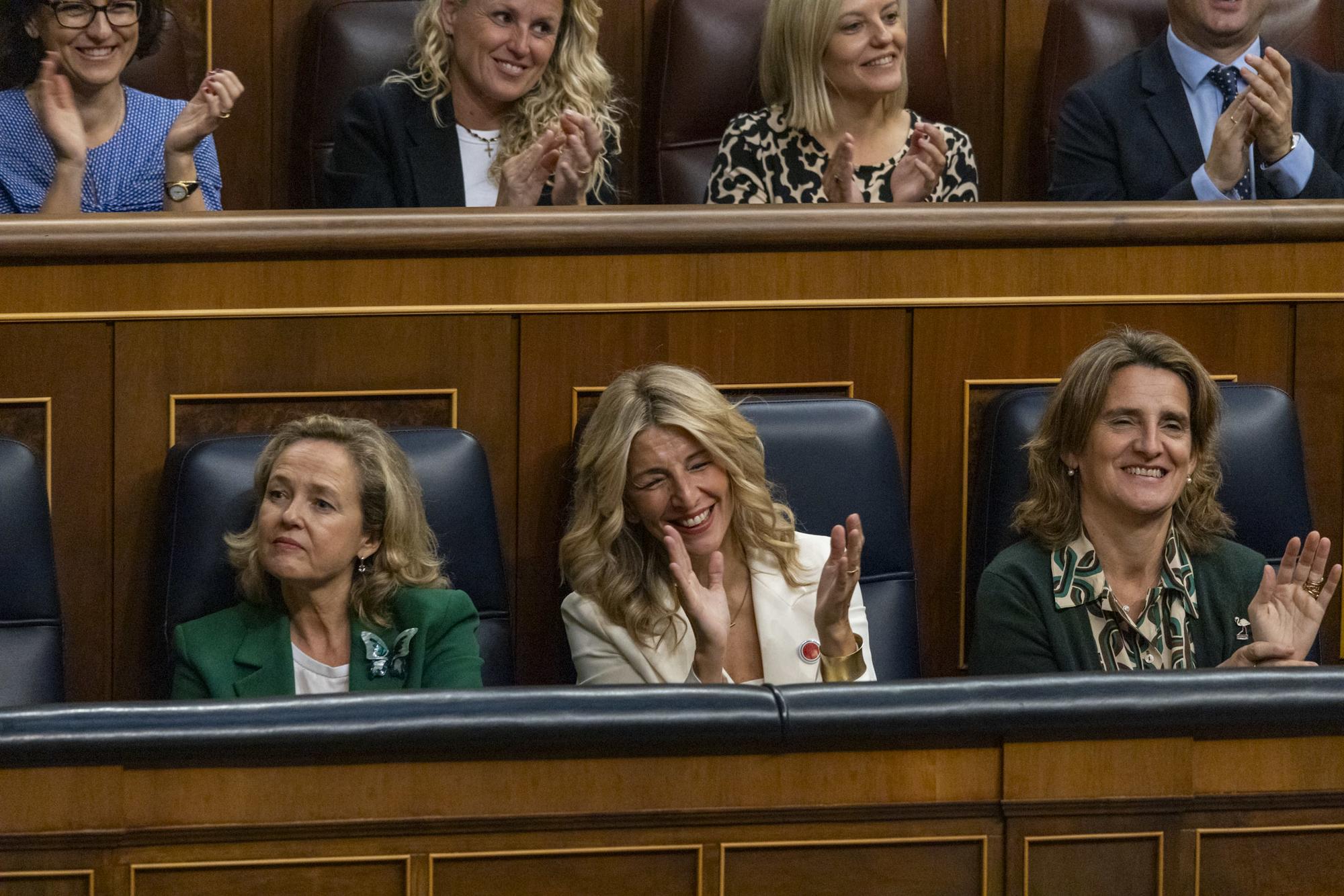 Debate de investidura Pedro Sánchez Yolanda Díaz bancada- 9