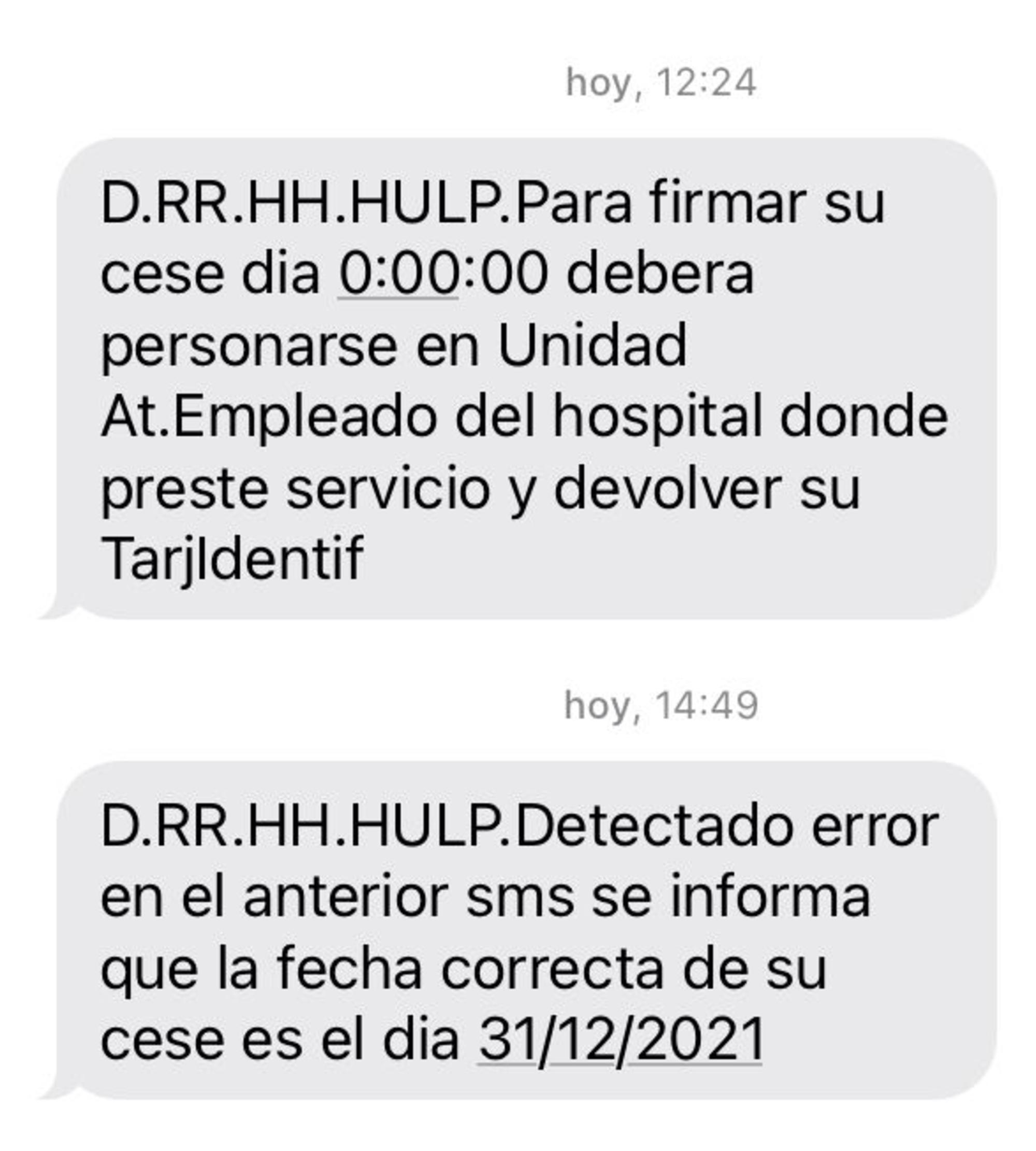 SMS sanitarios