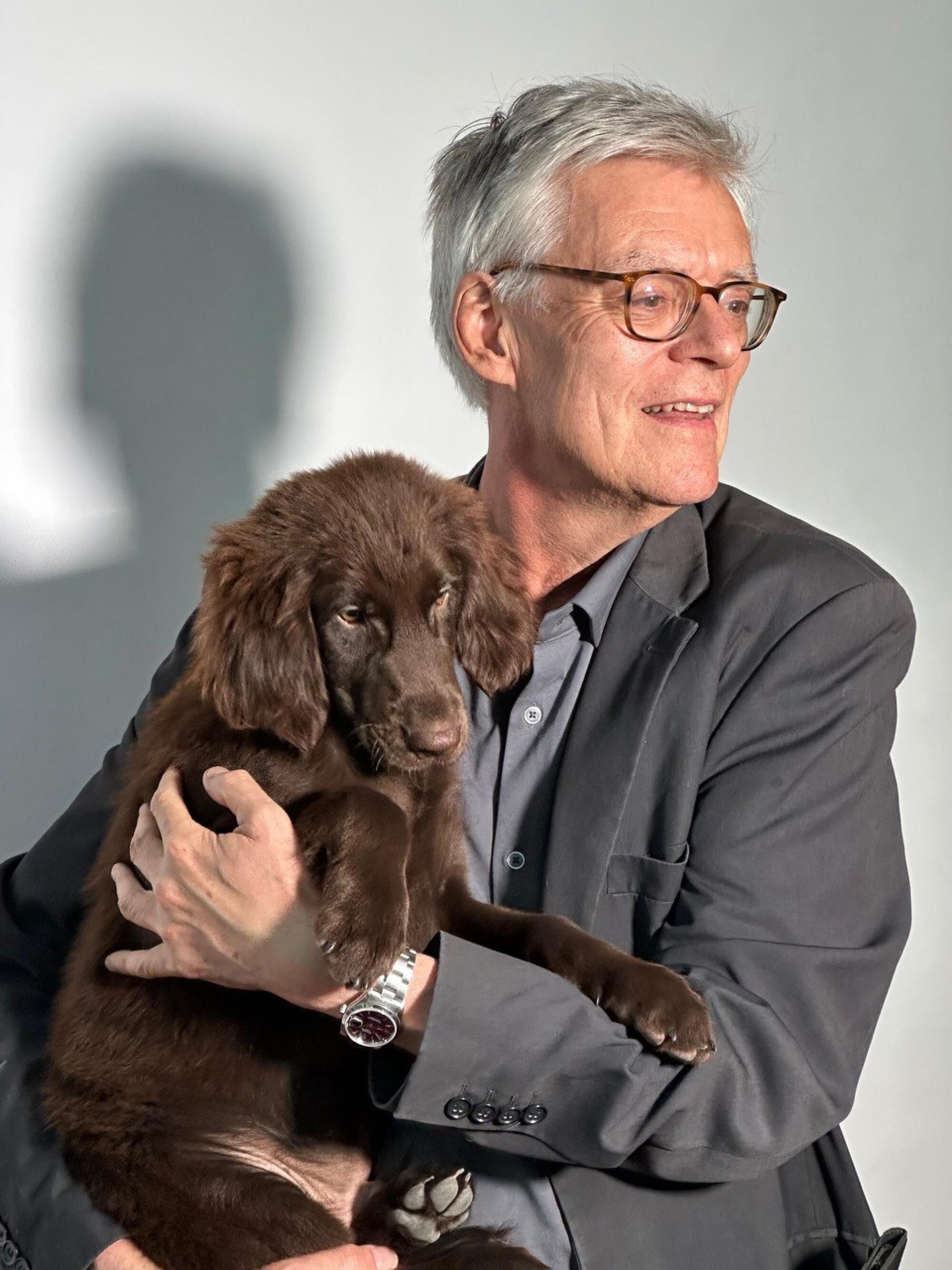 François Schuiten y su perro Jim