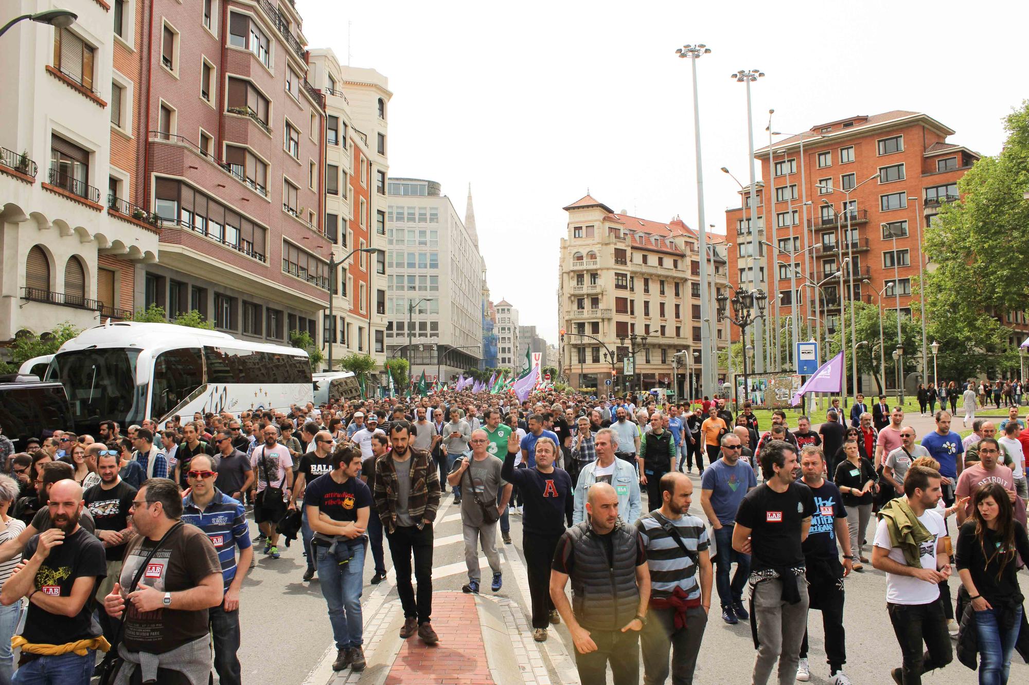 Manifestación del sector del metal en Bilbao.