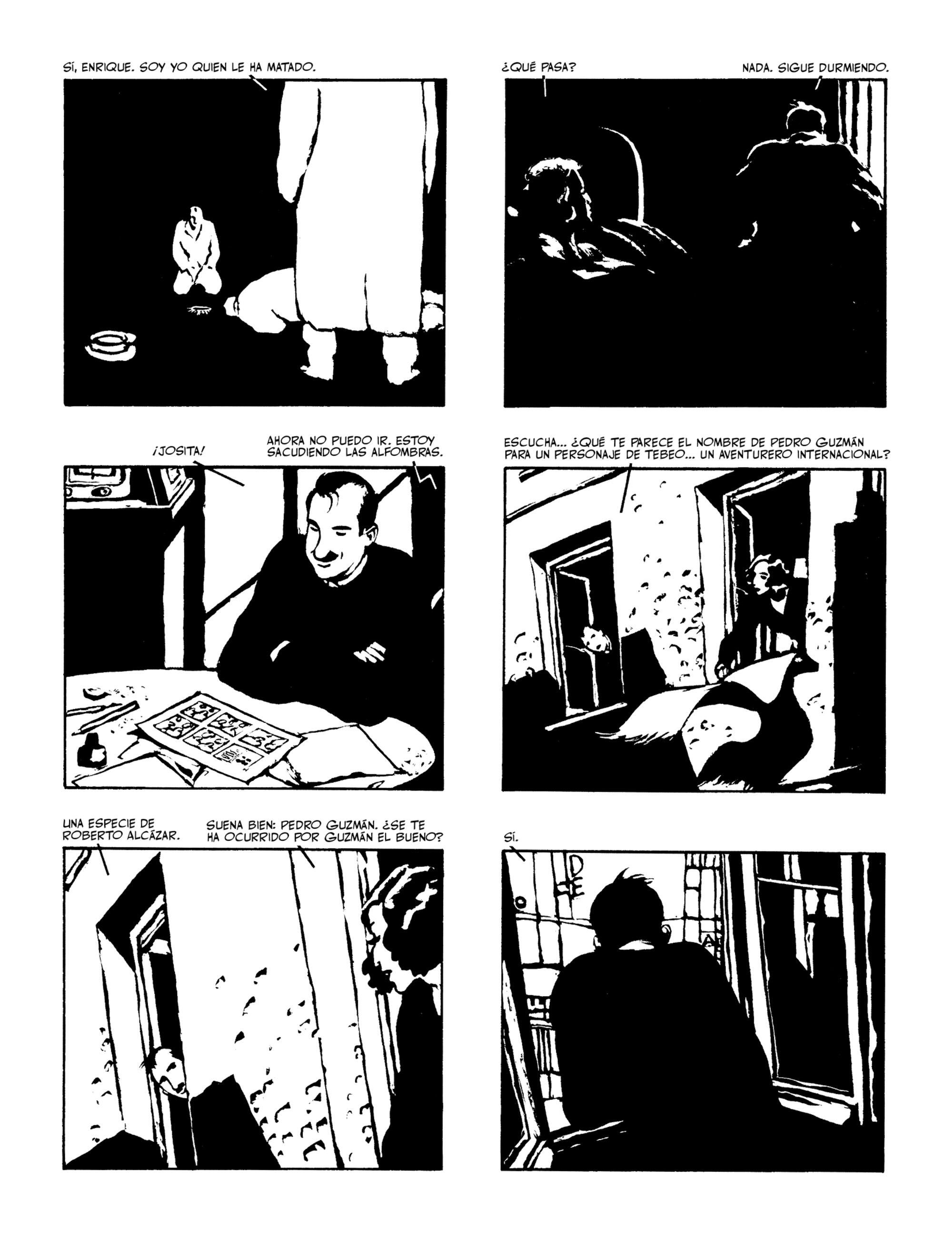 ‘El artefacto perverso’, seis viñetas por página en blanco y negro