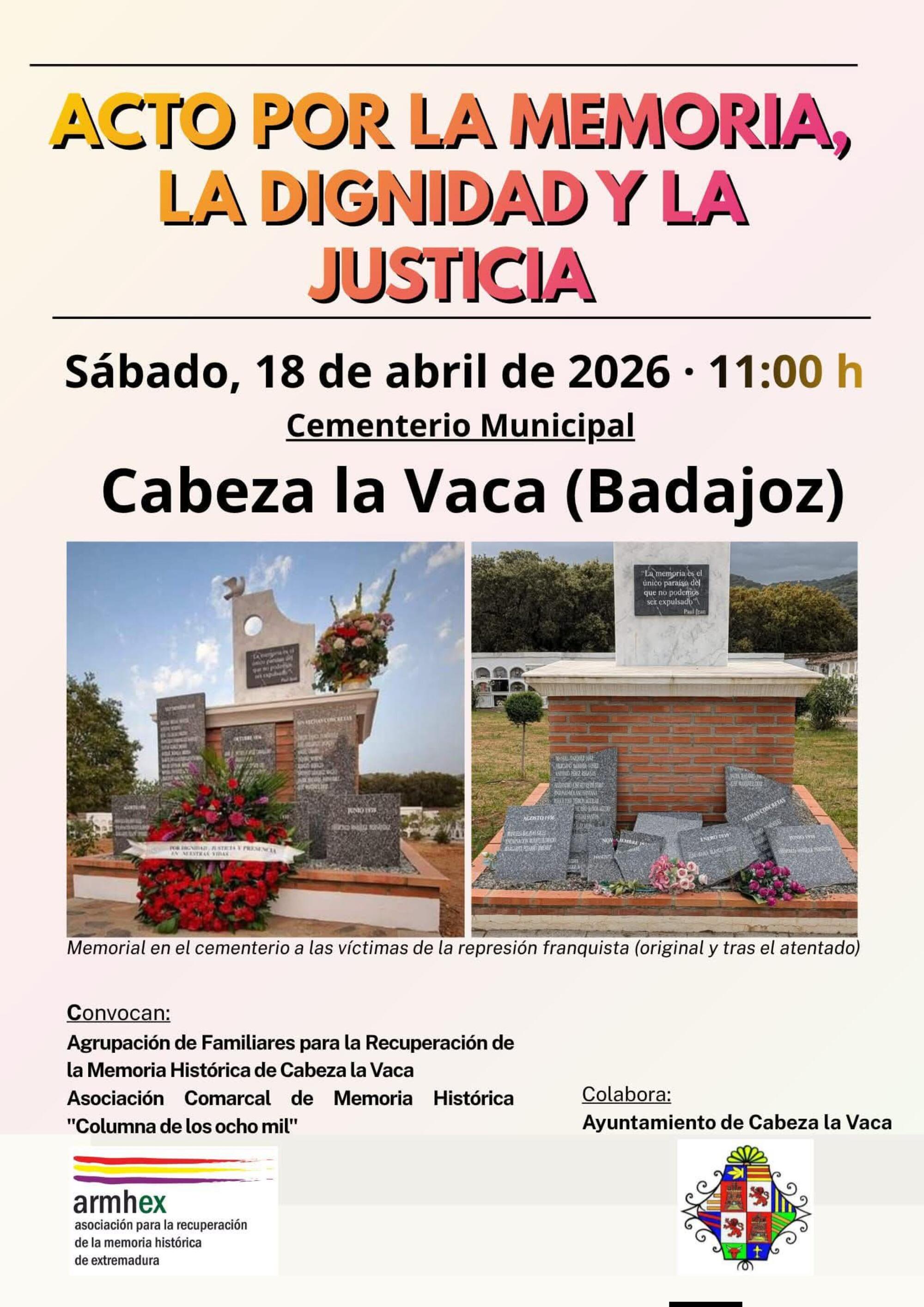 Acto por la memoria Cabeza la Vaca