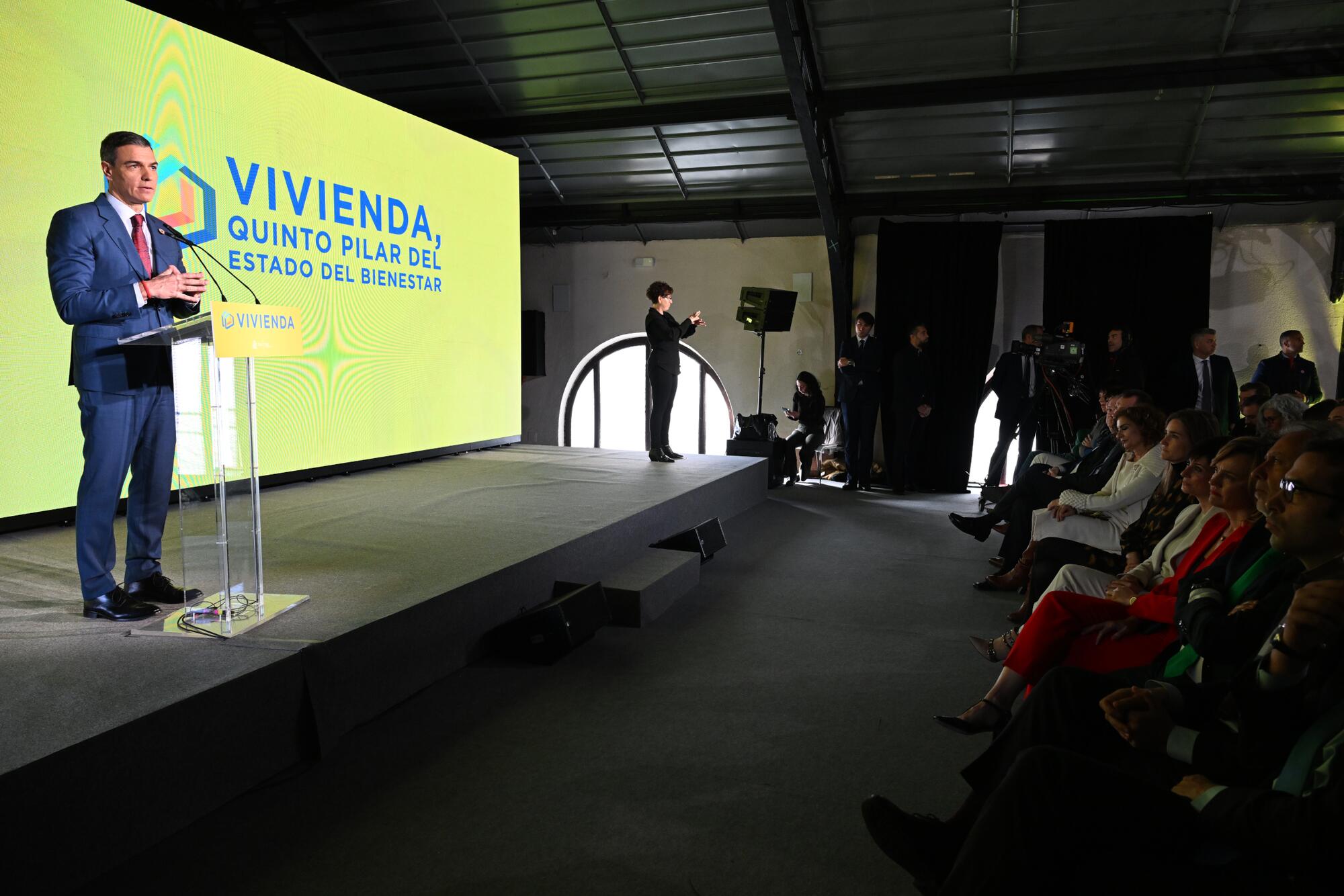 Pedro Sánchez en el foro de vivienda de este 13 de enero de 2024.