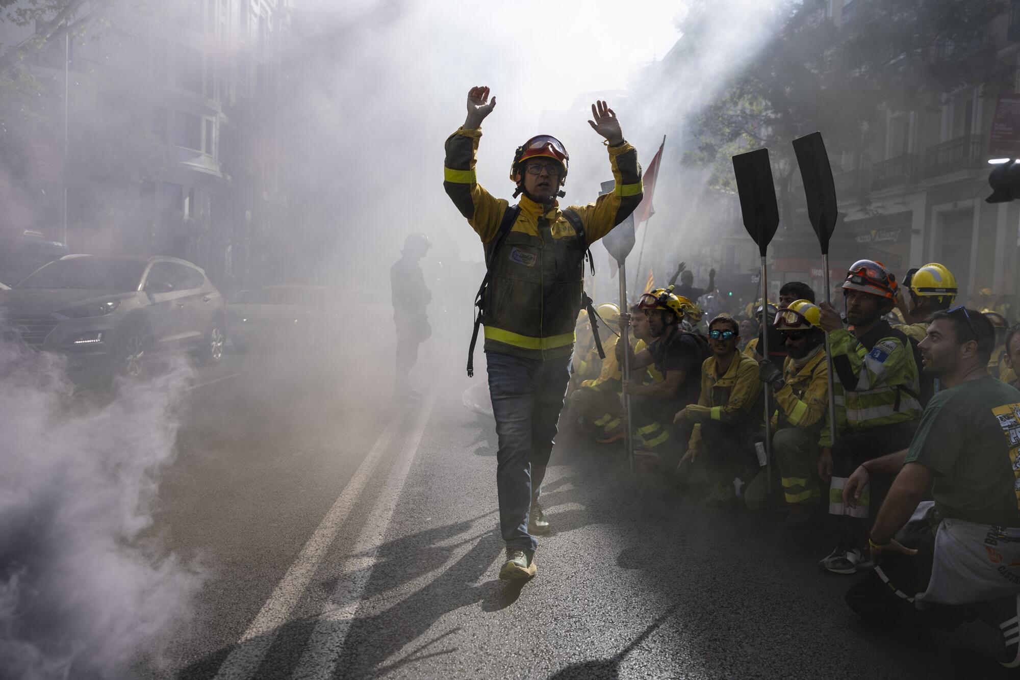 Manifestación bomberos 18 oct 01
