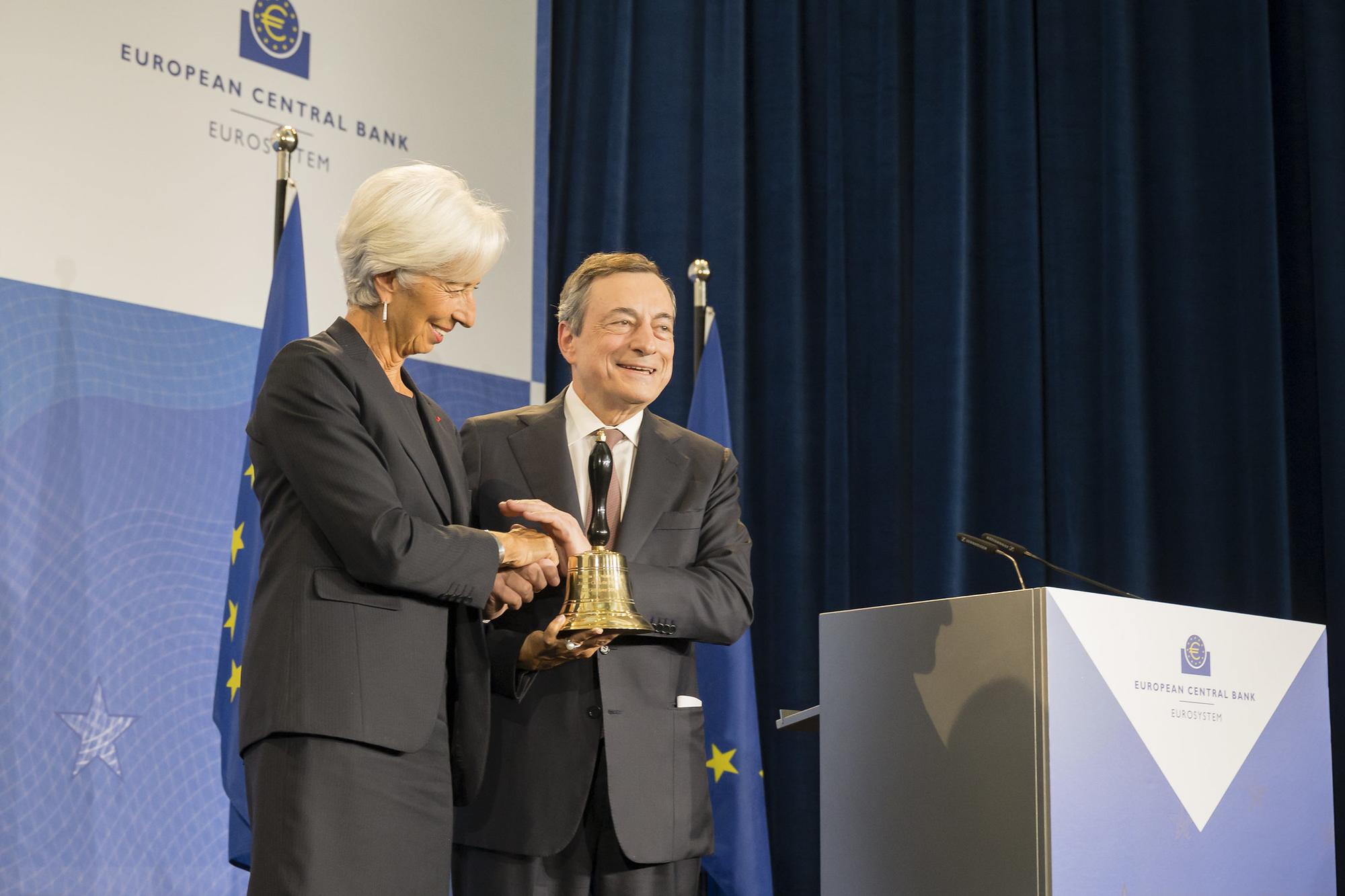 Lagarde y Draghi en el BCE