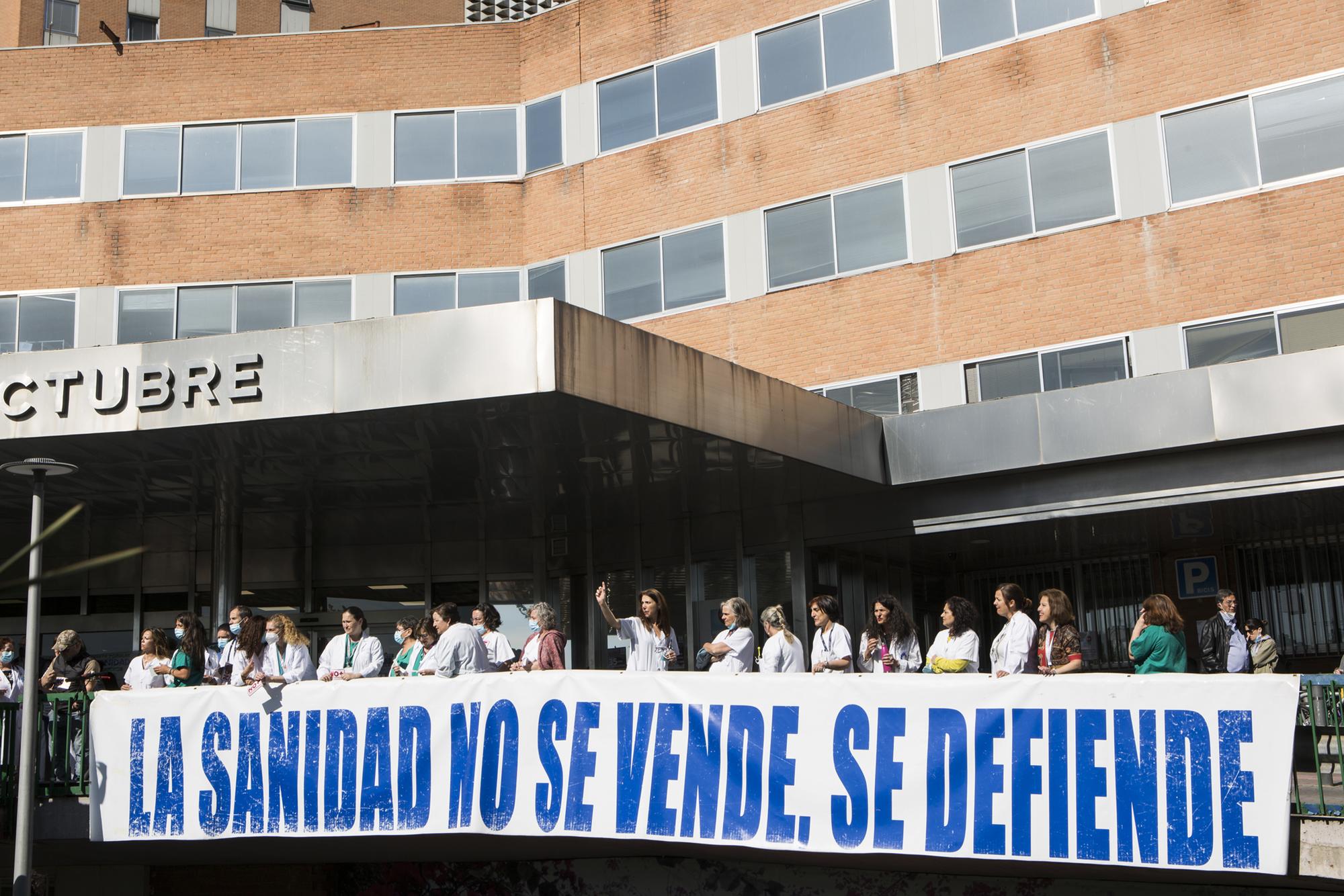 Concentración en el Hospital 12 de Octubre. Huelga por las 35 horas. - 1