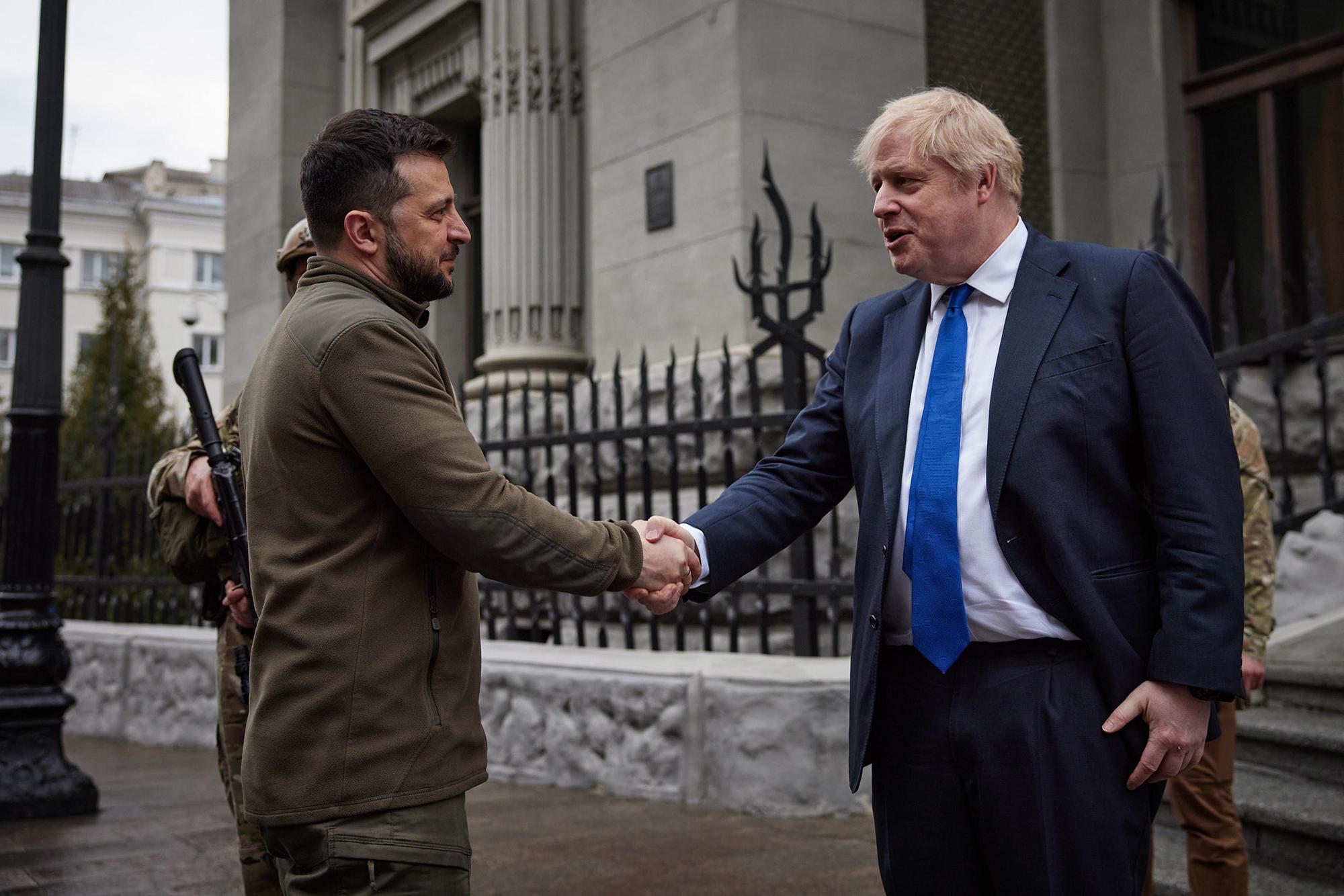 Zelensky Boris Johnson Kiev