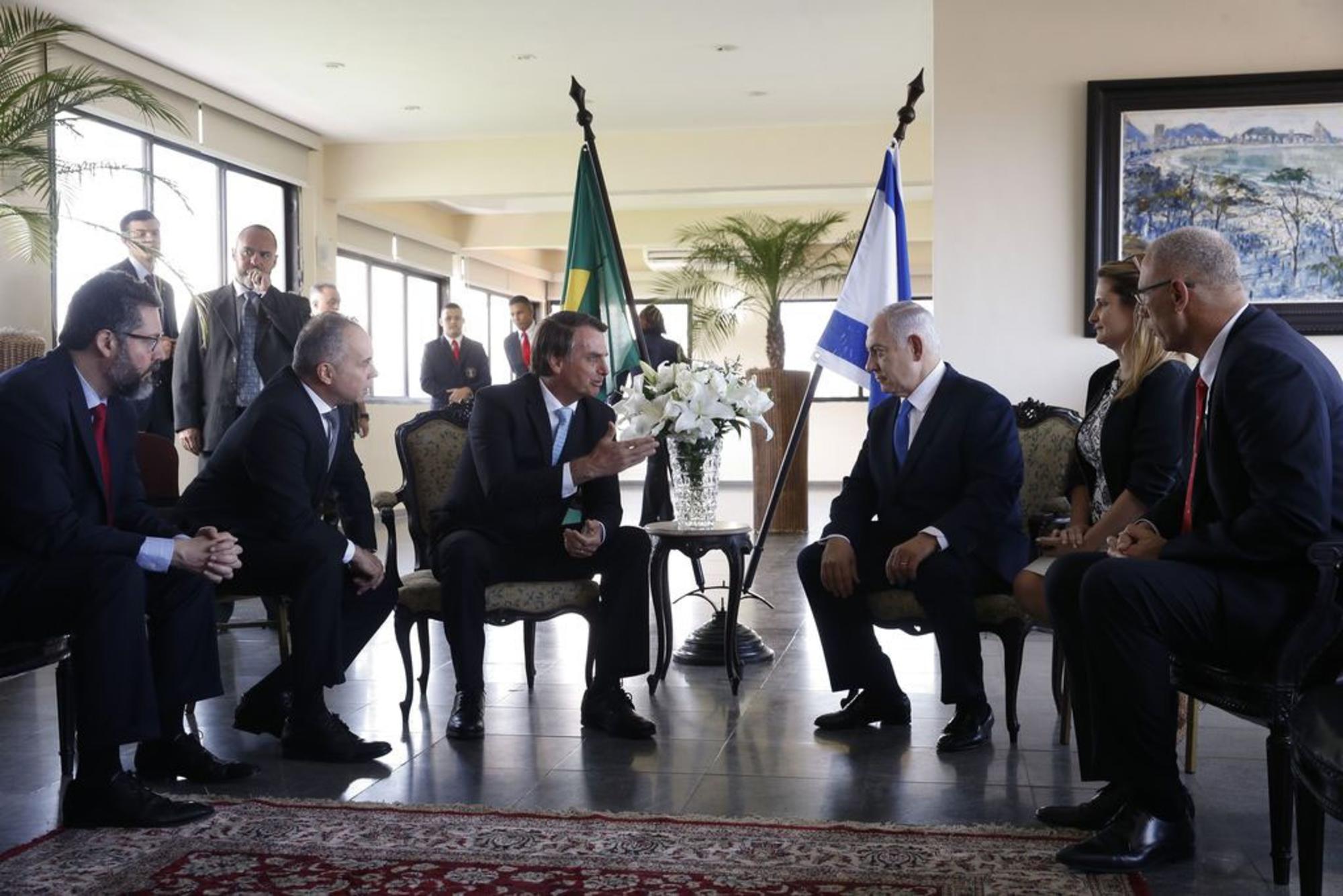 Jair Bolsonaro y Benjamin Netanyahu en Rio de Janeiro, el 28 de diciembre de 2018.