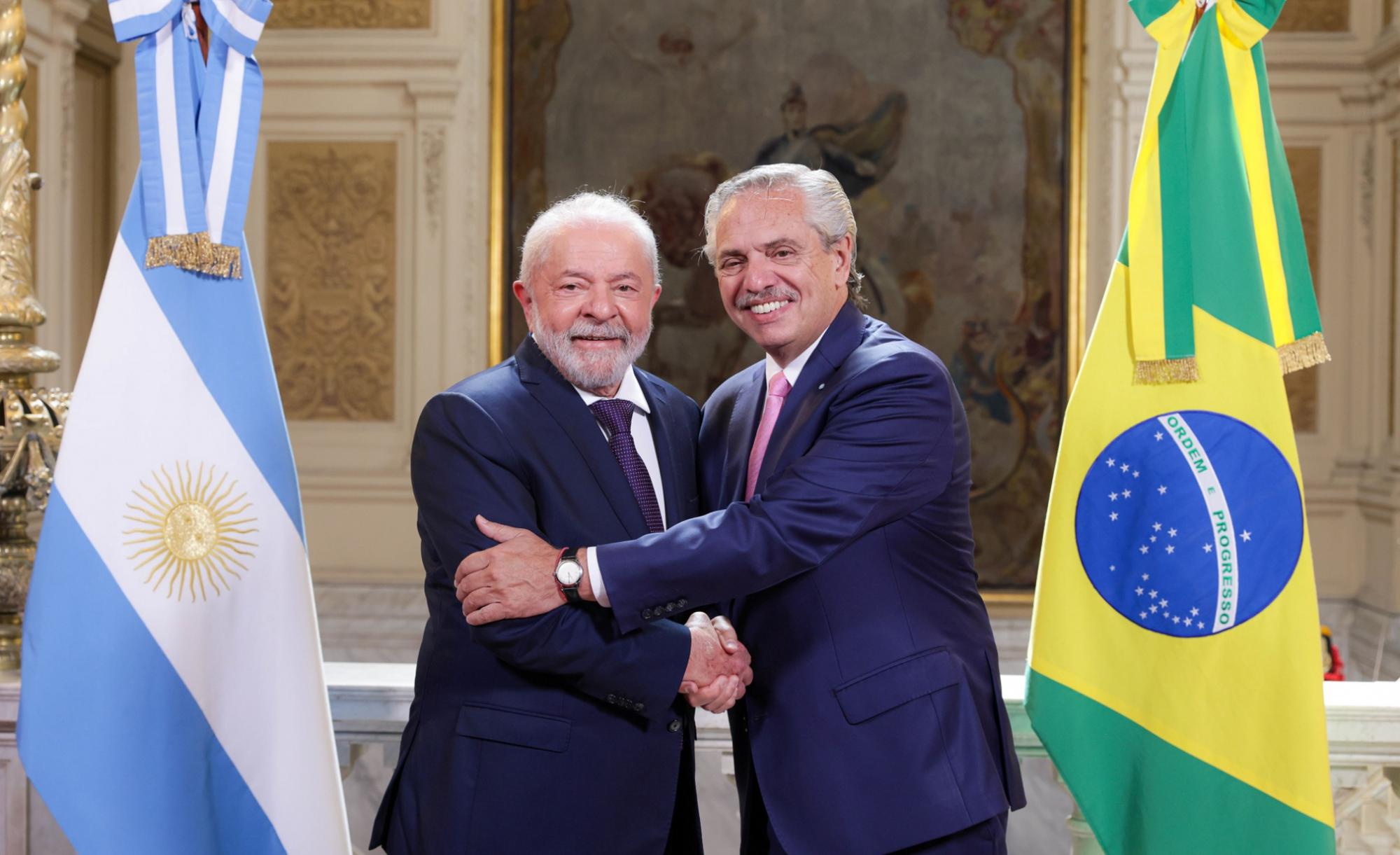Los presidentes de Brasil y Argentina, Lula y Alberto Fernández, el pasado 23 de enero en Buenas Aires. Foto: Presidencia de la Nación