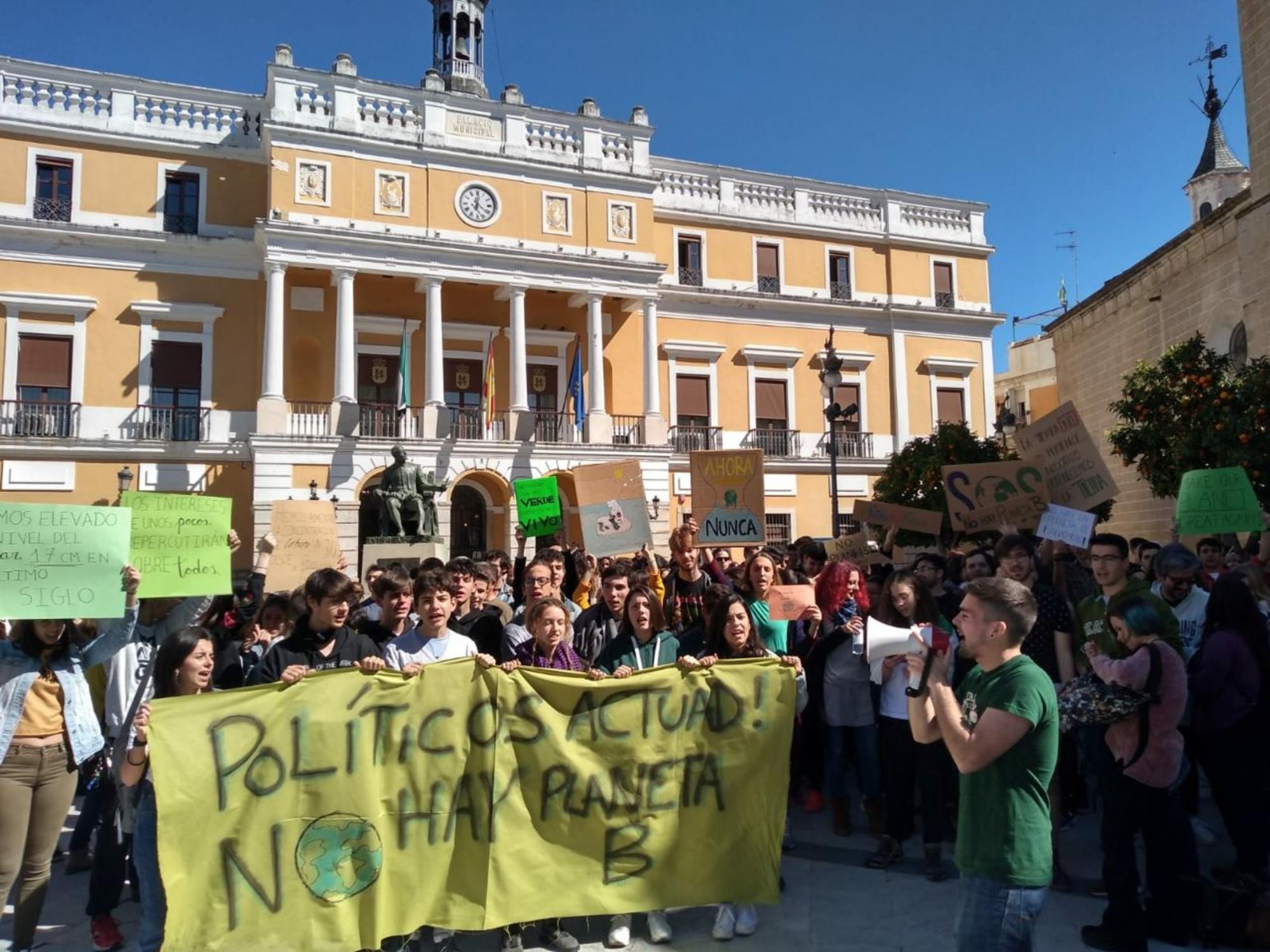 Huelga estudiantil clima Badajoz