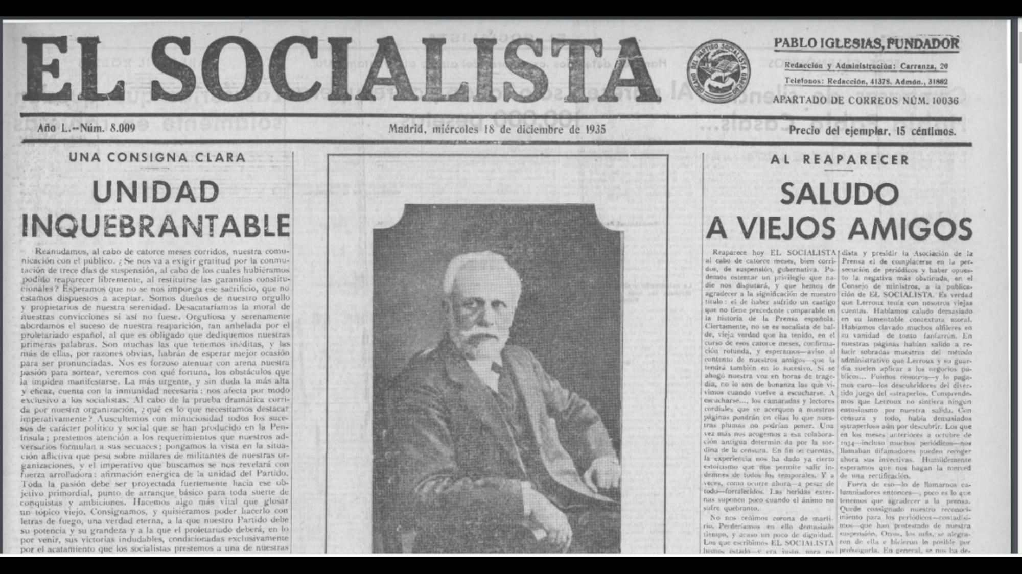 Periodico El socialista