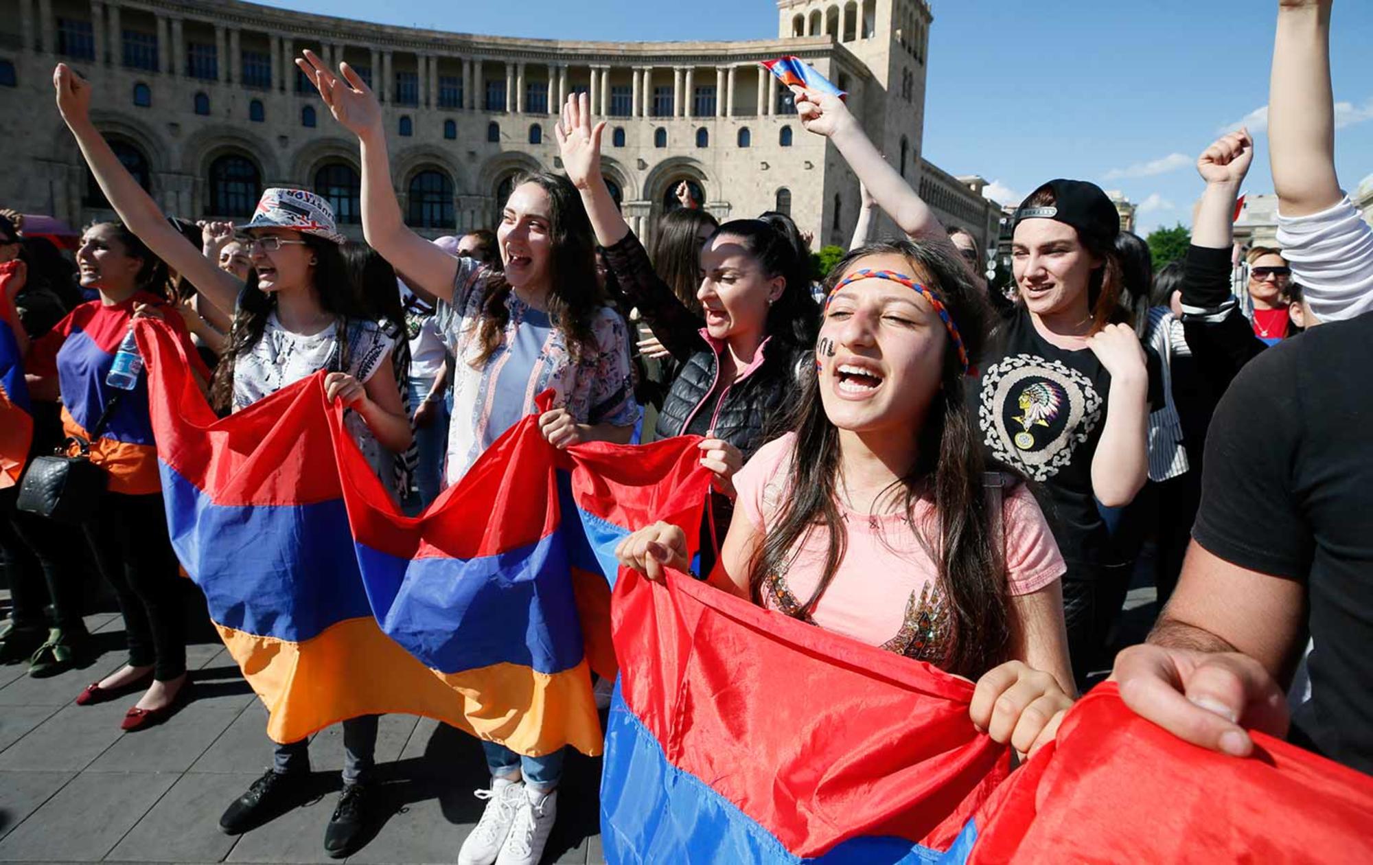 Manifestación en Armenia por la erradicación de la violencia machista. Fuente: Diario Armenia