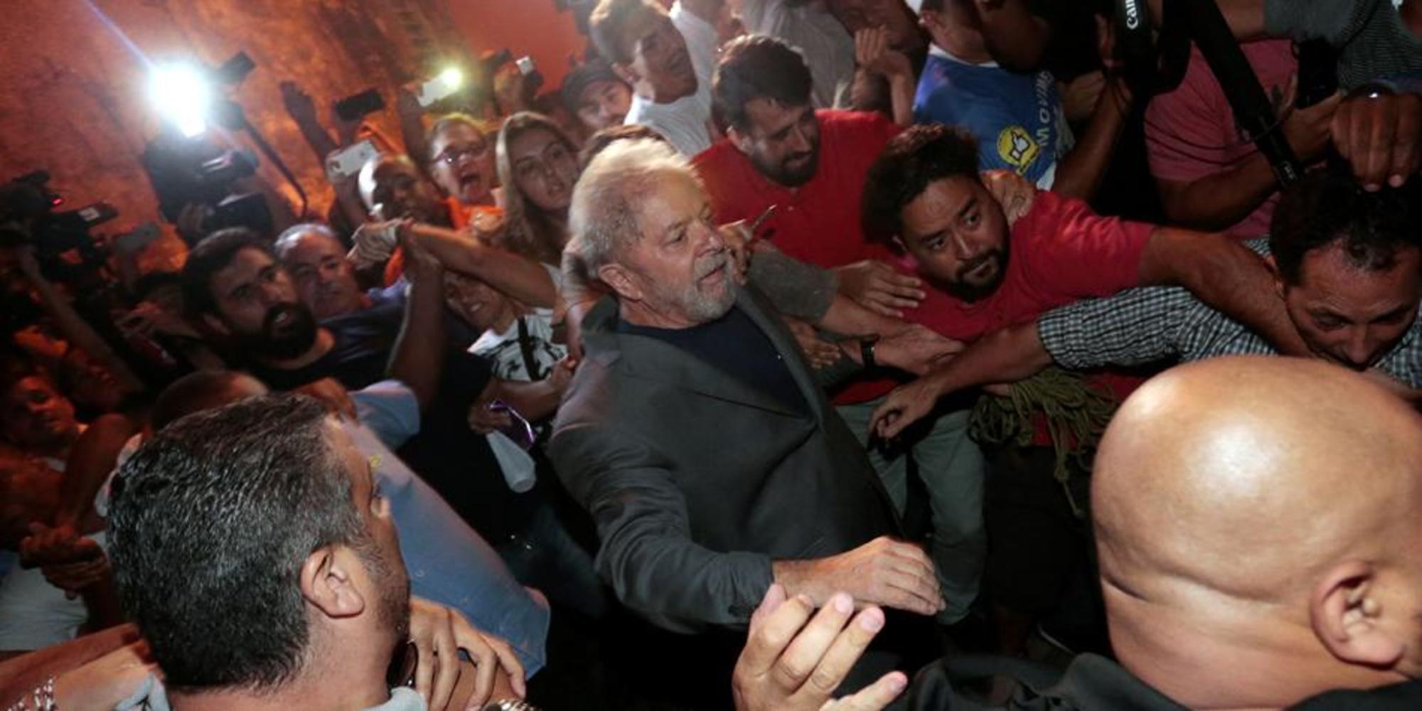 Lula antes de entrar a la cárcel