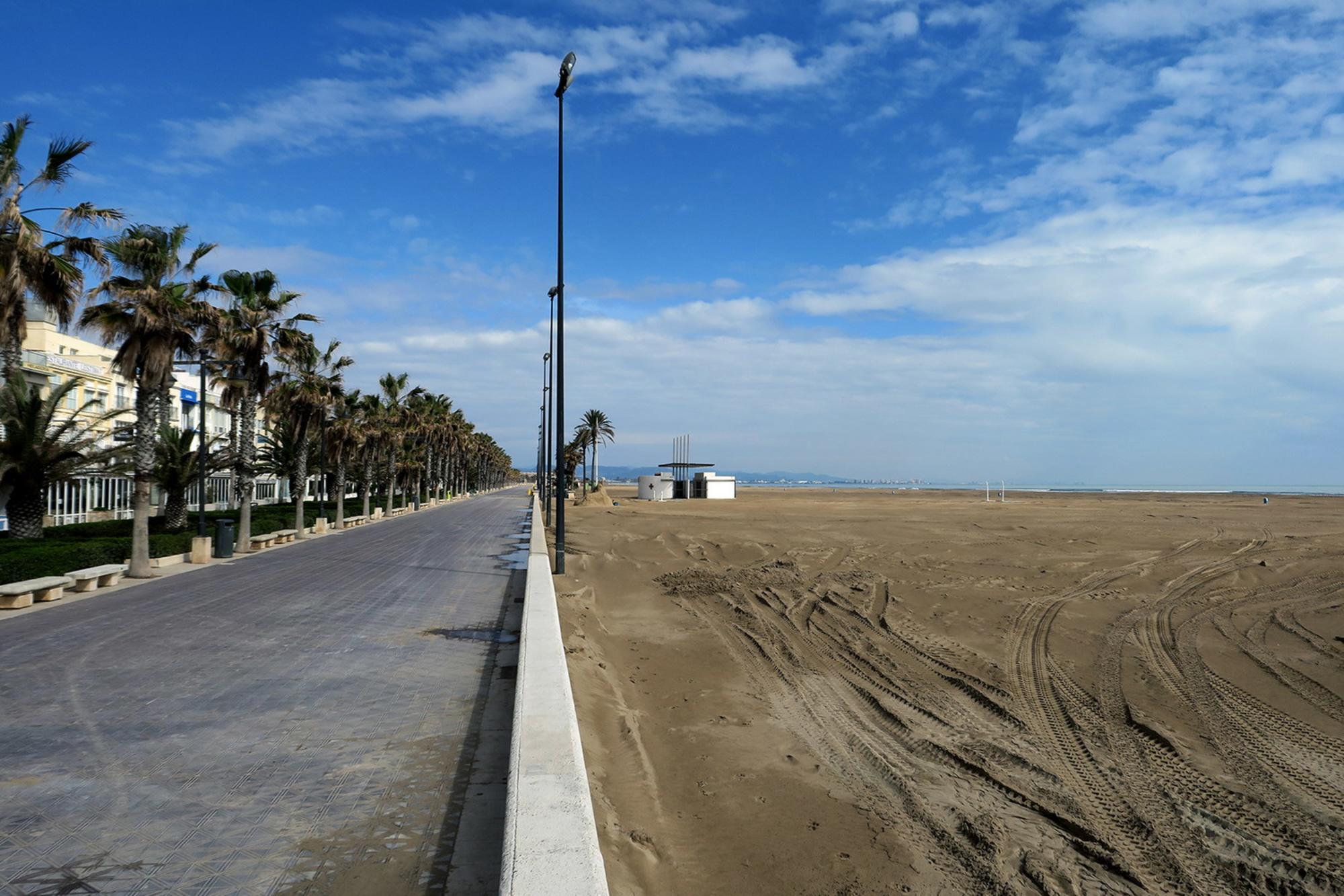 playa valencia confinamiento