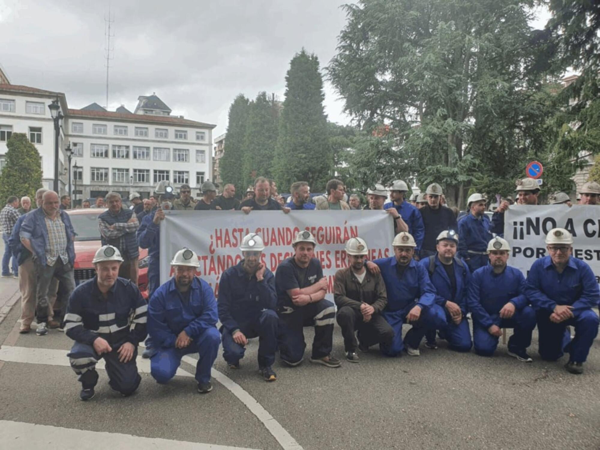 Protesta de los mineros de TYC Narcea.