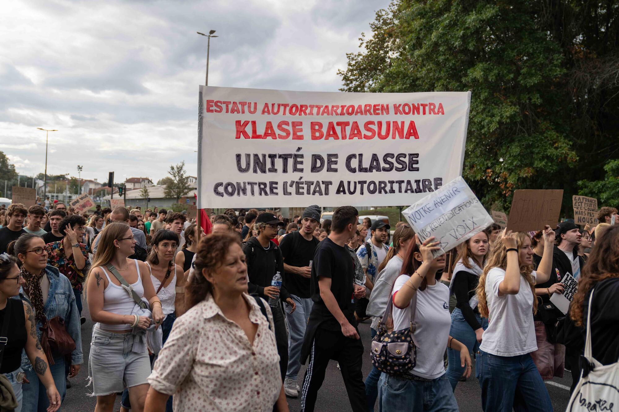 Manifestación estudiantil Baiona - 2