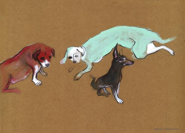 Tres cans ilustración